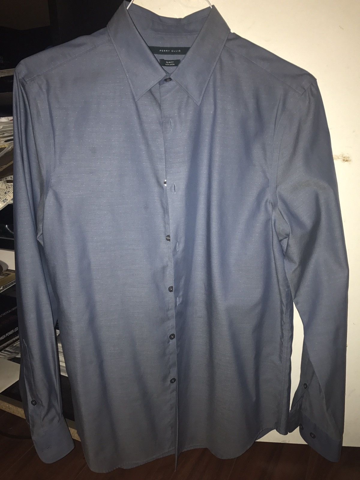 Perry Ellis Perry Ellis Long Sleeve Slim Fit Shirt Size US M / EU 48-50 / 2 - 1 Preview