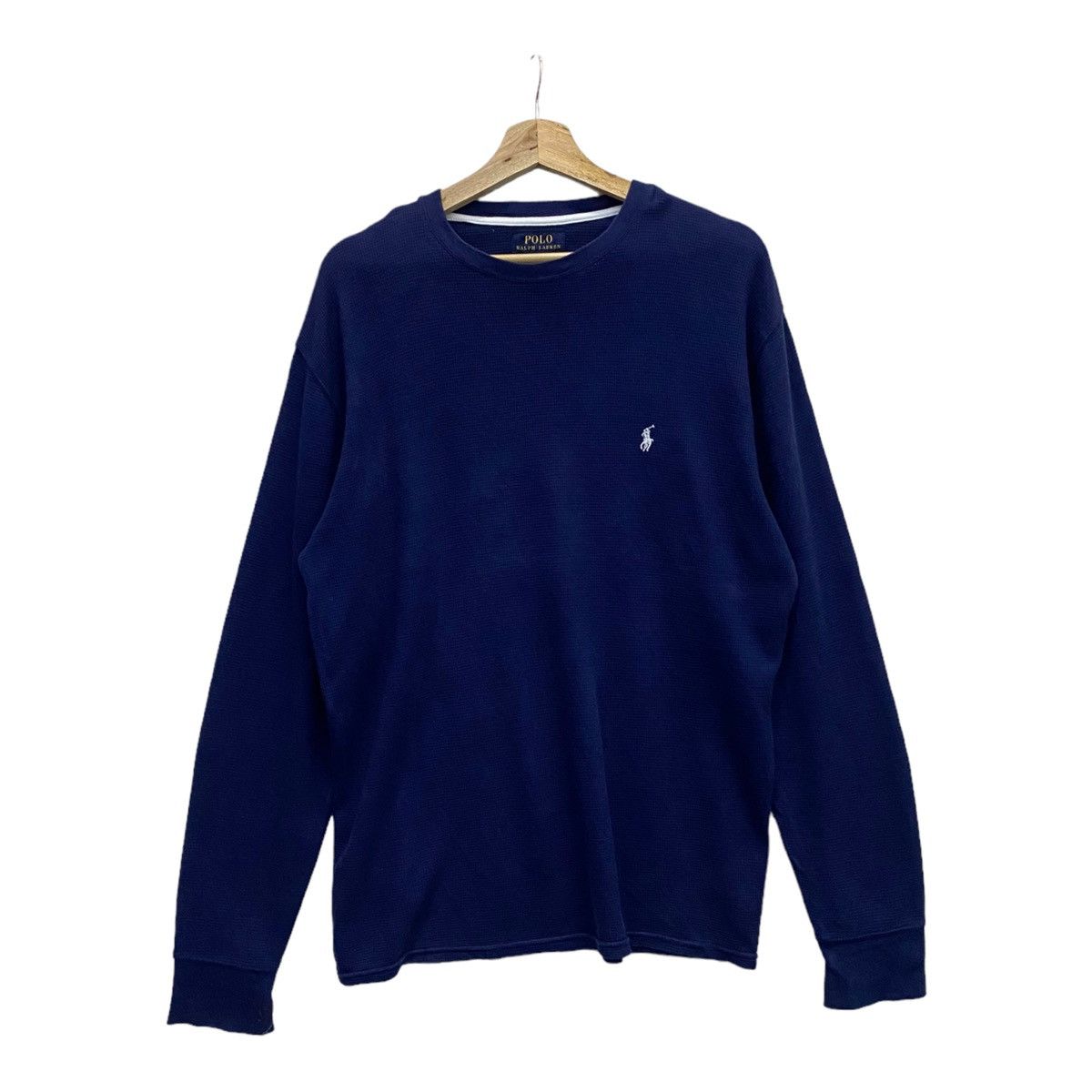 POLO RALPH LAUREN WAFFLE CREW NECK LONG SLEEVE SHIRT