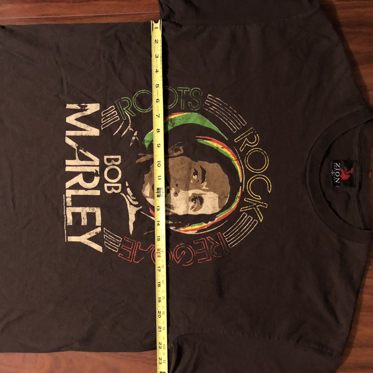 Bob Marley × Vintage × Zion Rootswear Bob Marley Zion roots wear Tee shirt Size US XL / EU 56 / 4 - 3 Thumbnail