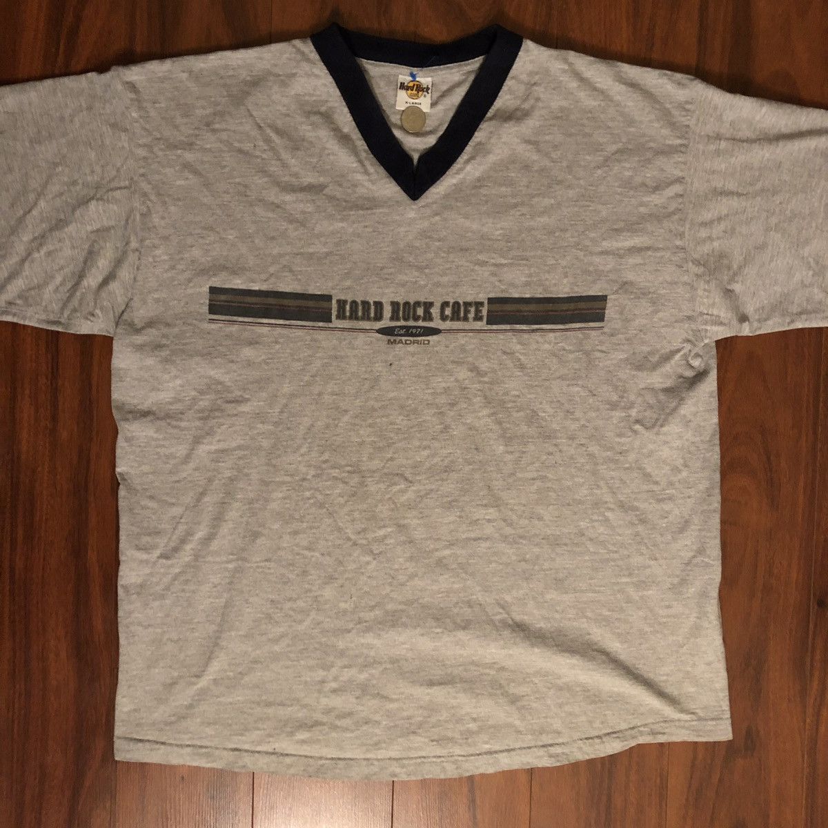Hard Rock Cafe × Vintage Vintage 90s Hard Rock Cafe Madrid size XL vtg Size US XL / EU 56 / 4 - 1 Thumbnail