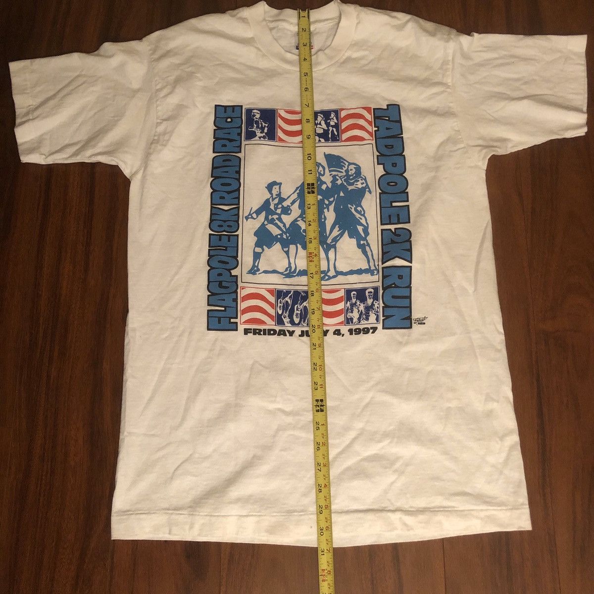 Fruit Of The Loom × Vintage Vintage 1997 Fruit of the loom Flagpole racing t shirt L Size US L / EU 52-54 / 3 - 3 Thumbnail