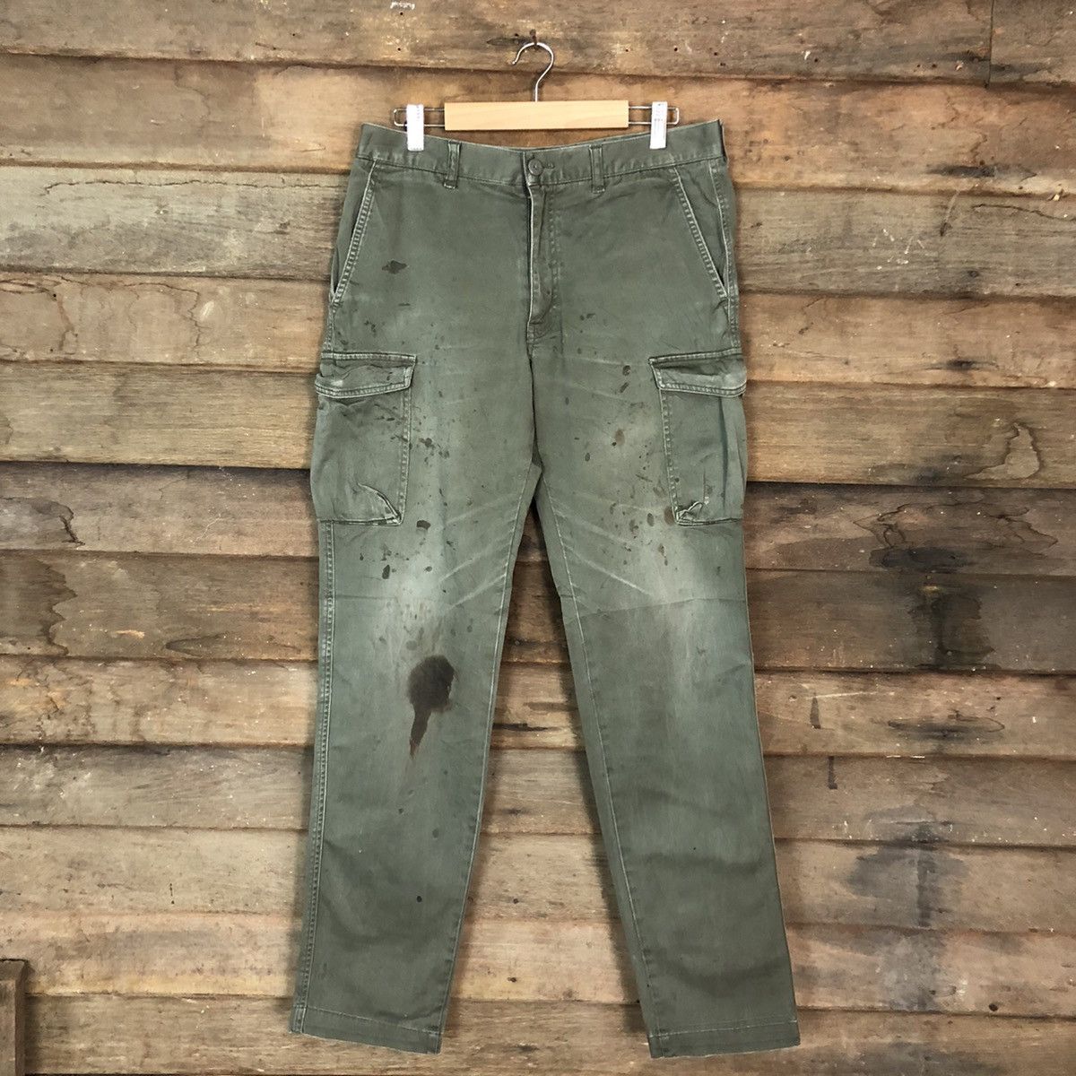 Japanese Brand VINTAGE JAPAN GU FADED WORKWEAR CARGO PANTS #0535 Size US 30 / EU 46 - 1 Thumbnail