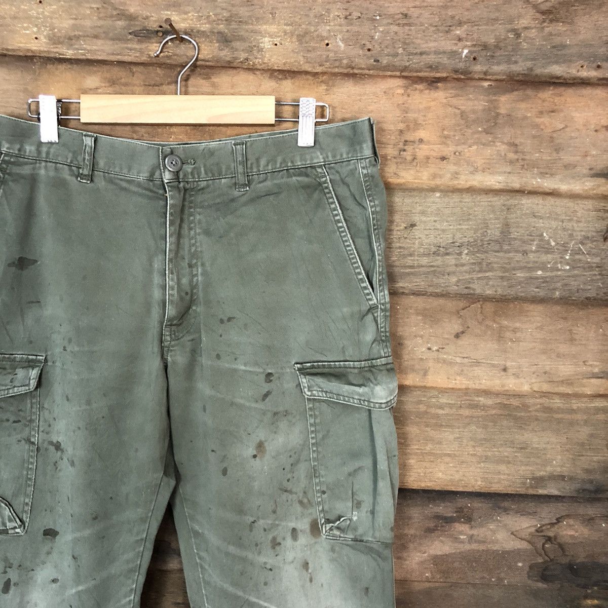 Japanese Brand VINTAGE JAPAN GU FADED WORKWEAR CARGO PANTS #0535 Size US 30 / EU 46 - 5 Thumbnail