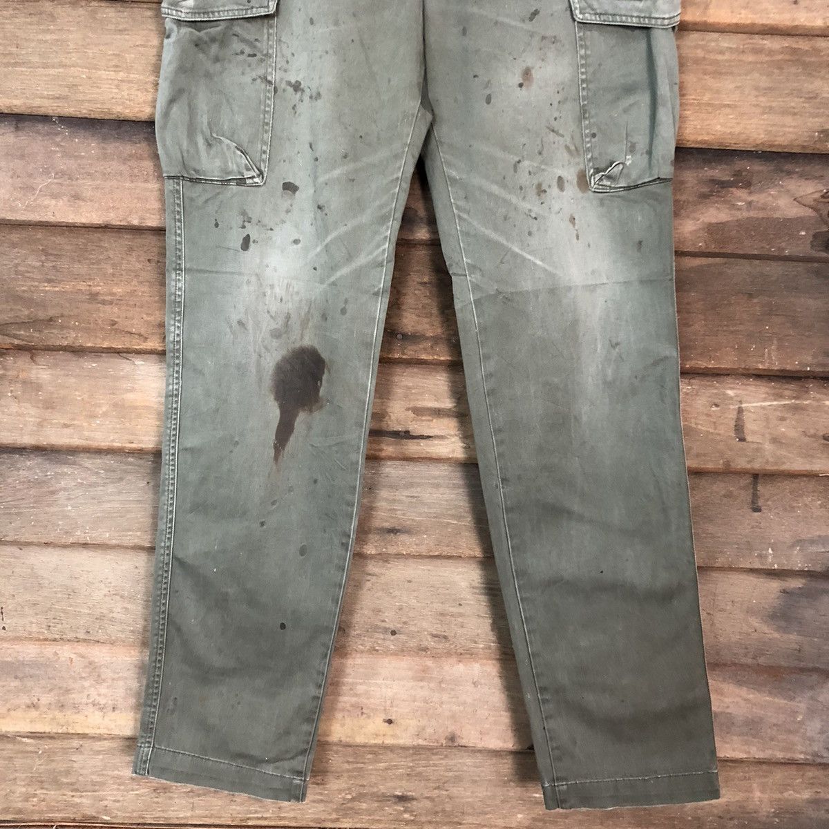 Japanese Brand VINTAGE JAPAN GU FADED WORKWEAR CARGO PANTS #0535 Size US 30 / EU 46 - 3 Thumbnail