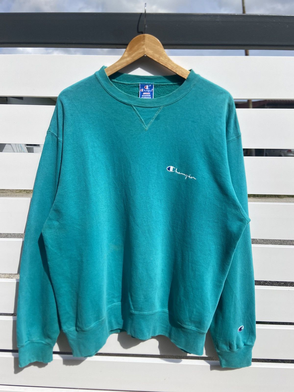 Vintage Champion Sweatshirt Embroidery Logo Made in USA