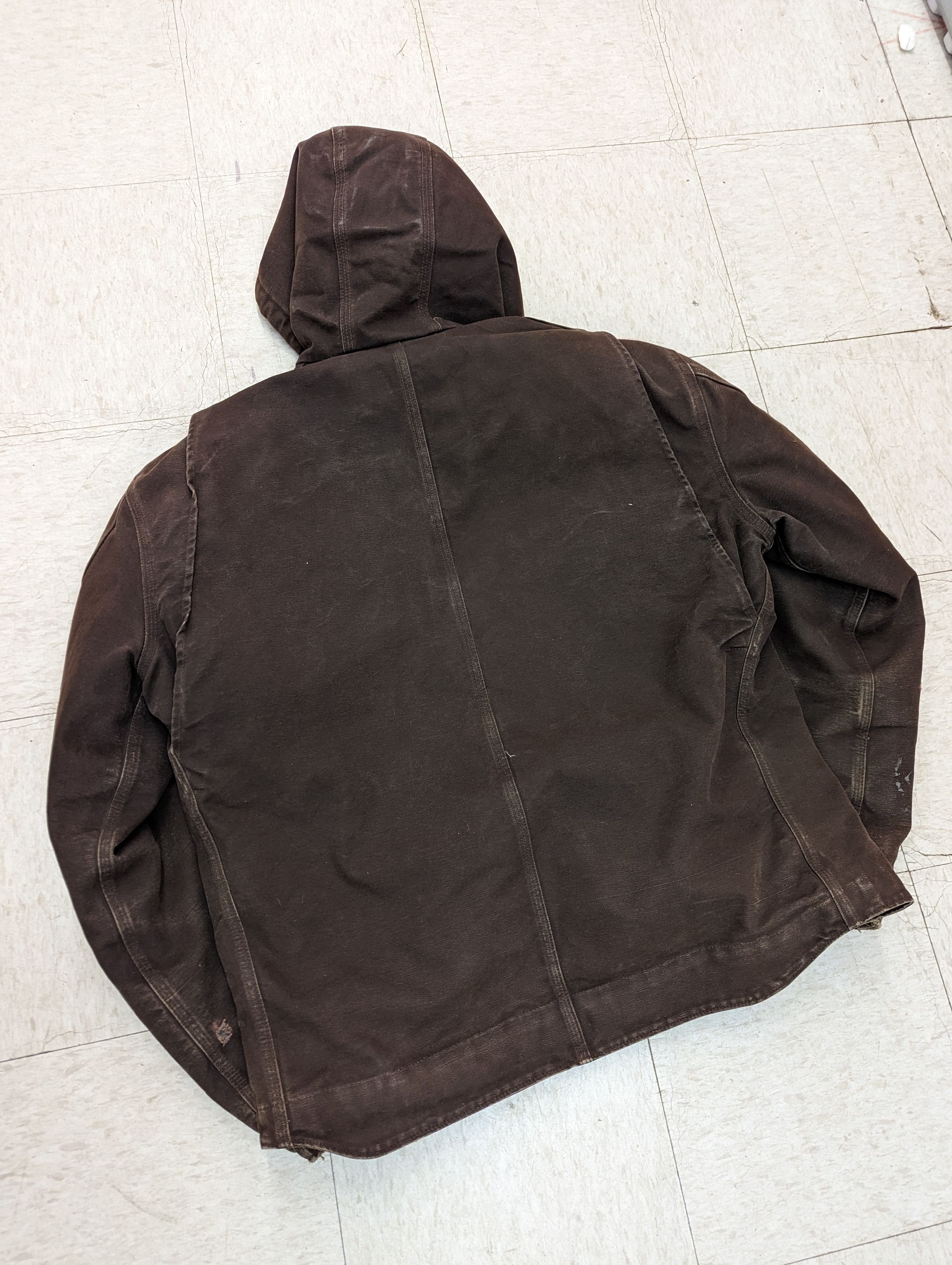 Carhartt Carhartt Hooded Sherpa Lined 2 Pocket Brown Jacket Size US XL / EU 56 / 4 - 5 Thumbnail