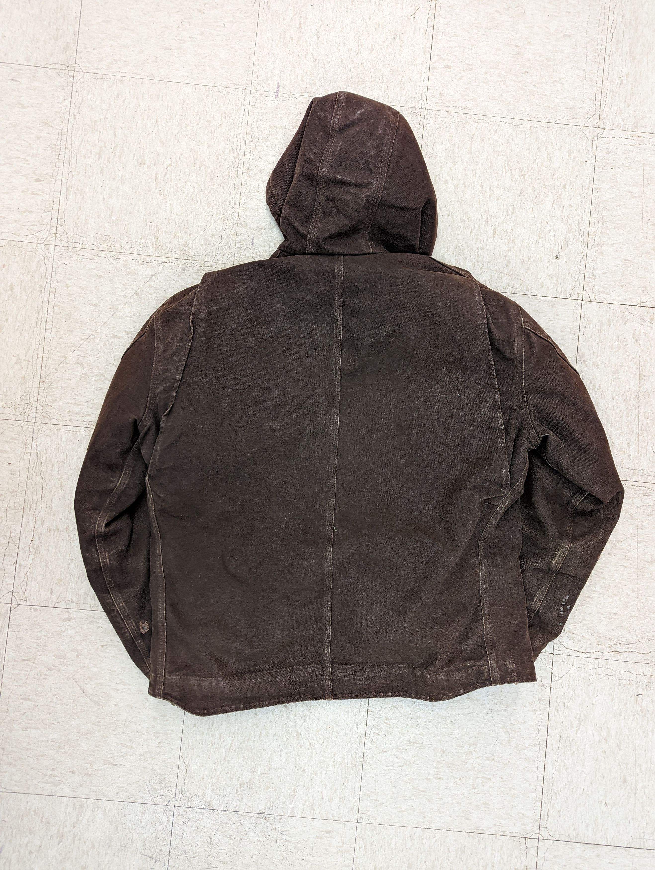 Carhartt Carhartt Hooded Sherpa Lined 2 Pocket Brown Jacket Size US XL / EU 56 / 4 - 2 Thumbnail