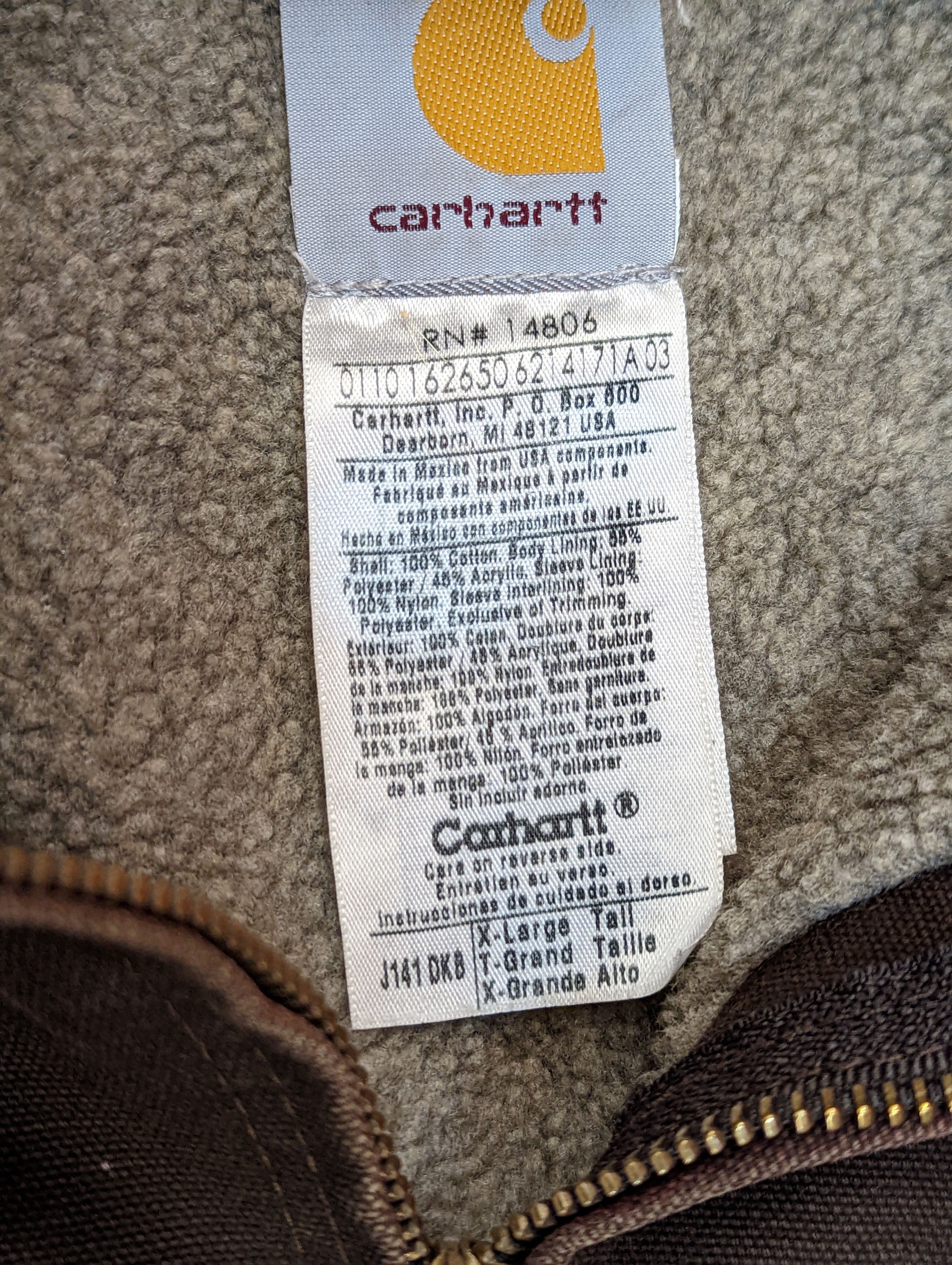 Carhartt Carhartt Hooded Sherpa Lined 2 Pocket Brown Jacket Size US XL / EU 56 / 4 - 6 Thumbnail