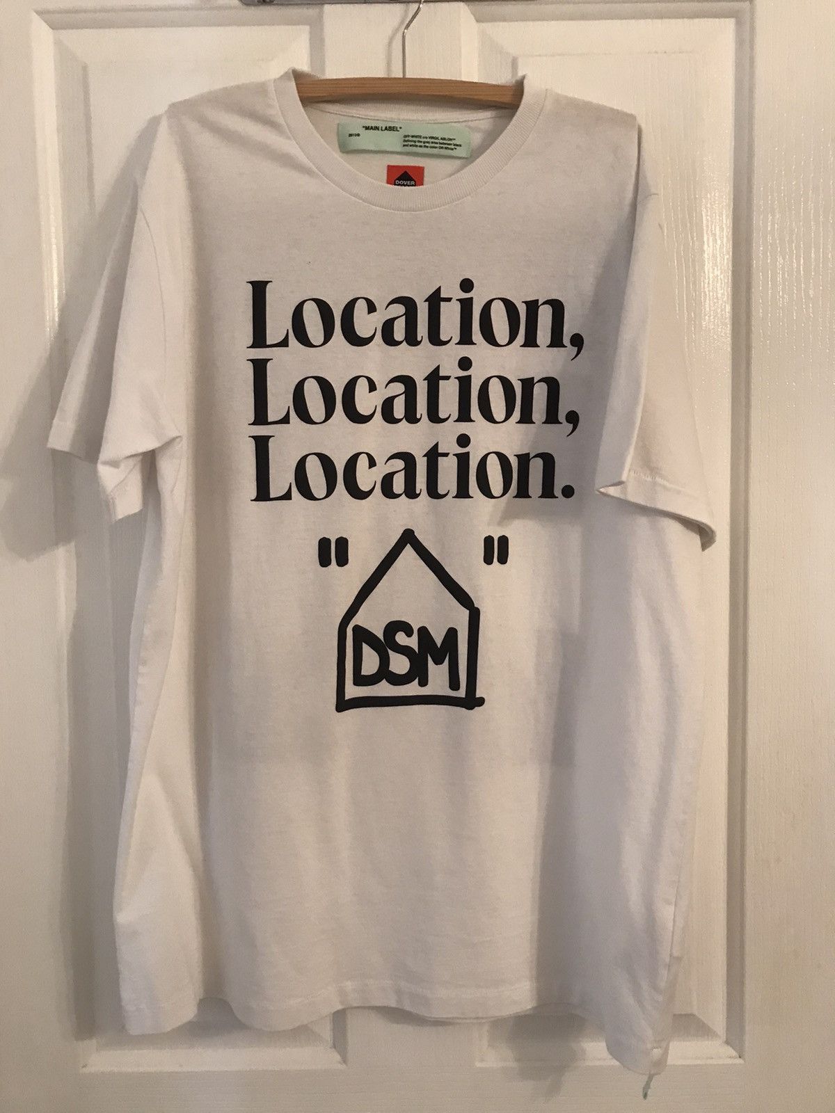 Dover Street Market Off White Off White DSM Location White Tee Grailed