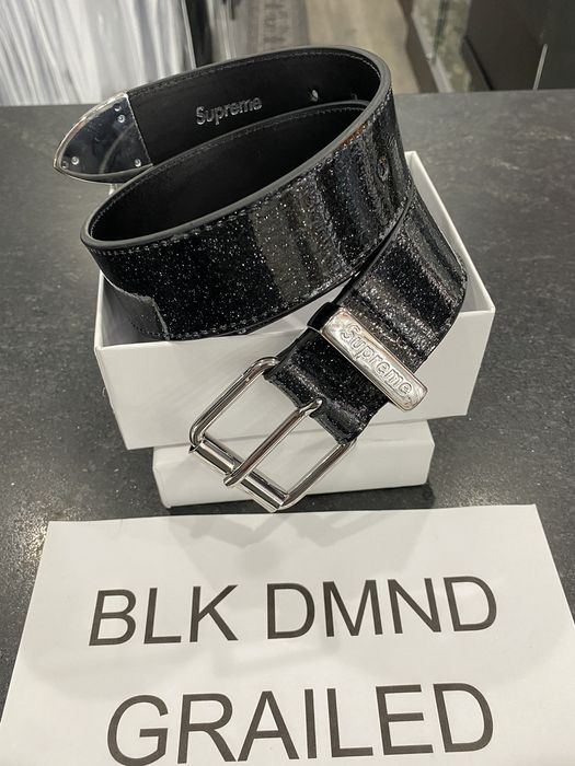 Supreme Black Supreme Glitter Vinyl Ranger Belt O.S. | Grailed