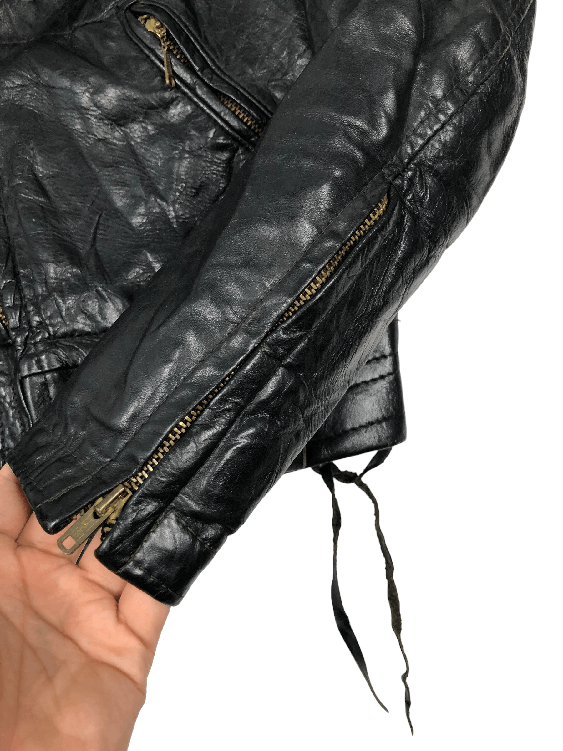 Vintage RARE🔥VINTAGE 60’S DOUBLE COLLAR LEATHER JACKET Size US S / EU 44-46 / 1 - 6 Thumbnail