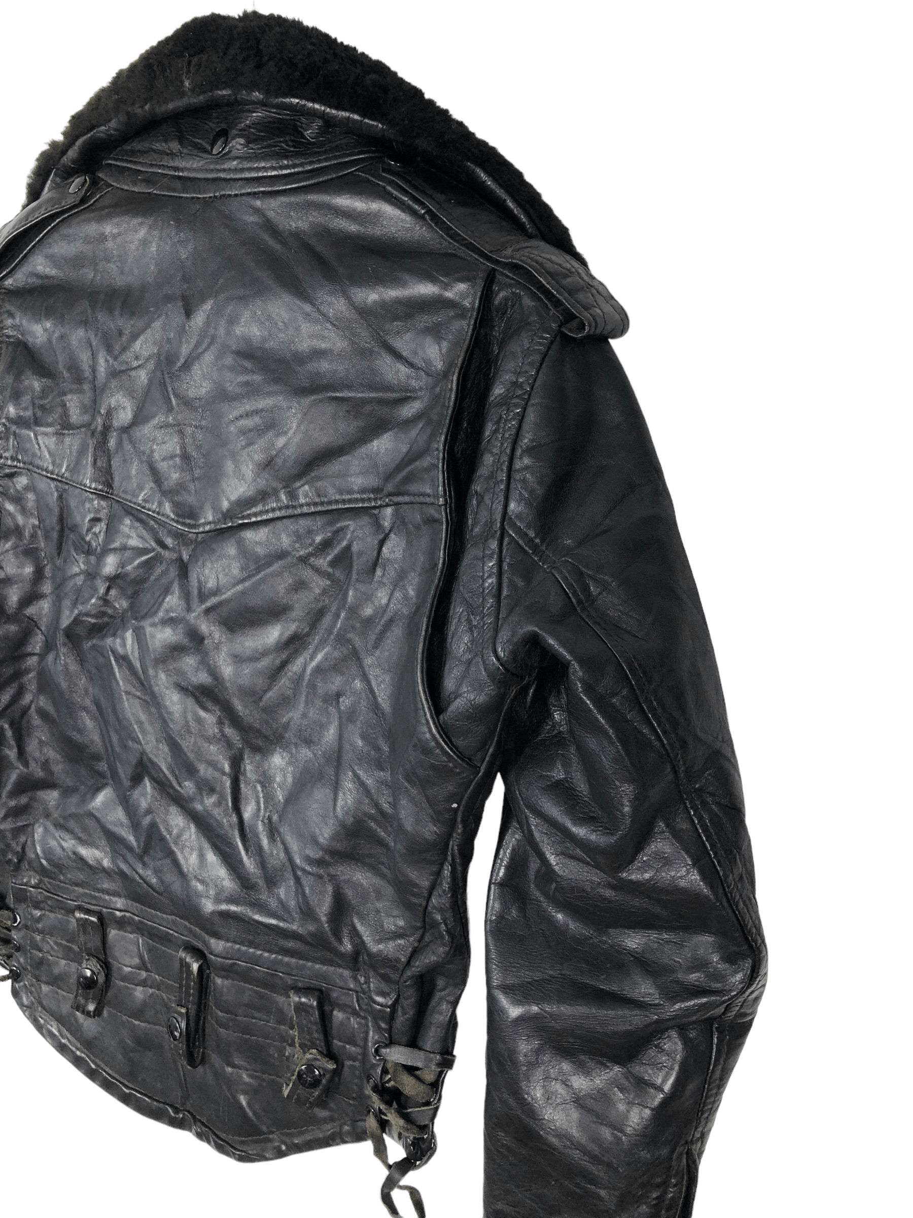 Vintage RARE🔥VINTAGE 60’S DOUBLE COLLAR LEATHER JACKET Size US S / EU 44-46 / 1 - 8 Thumbnail