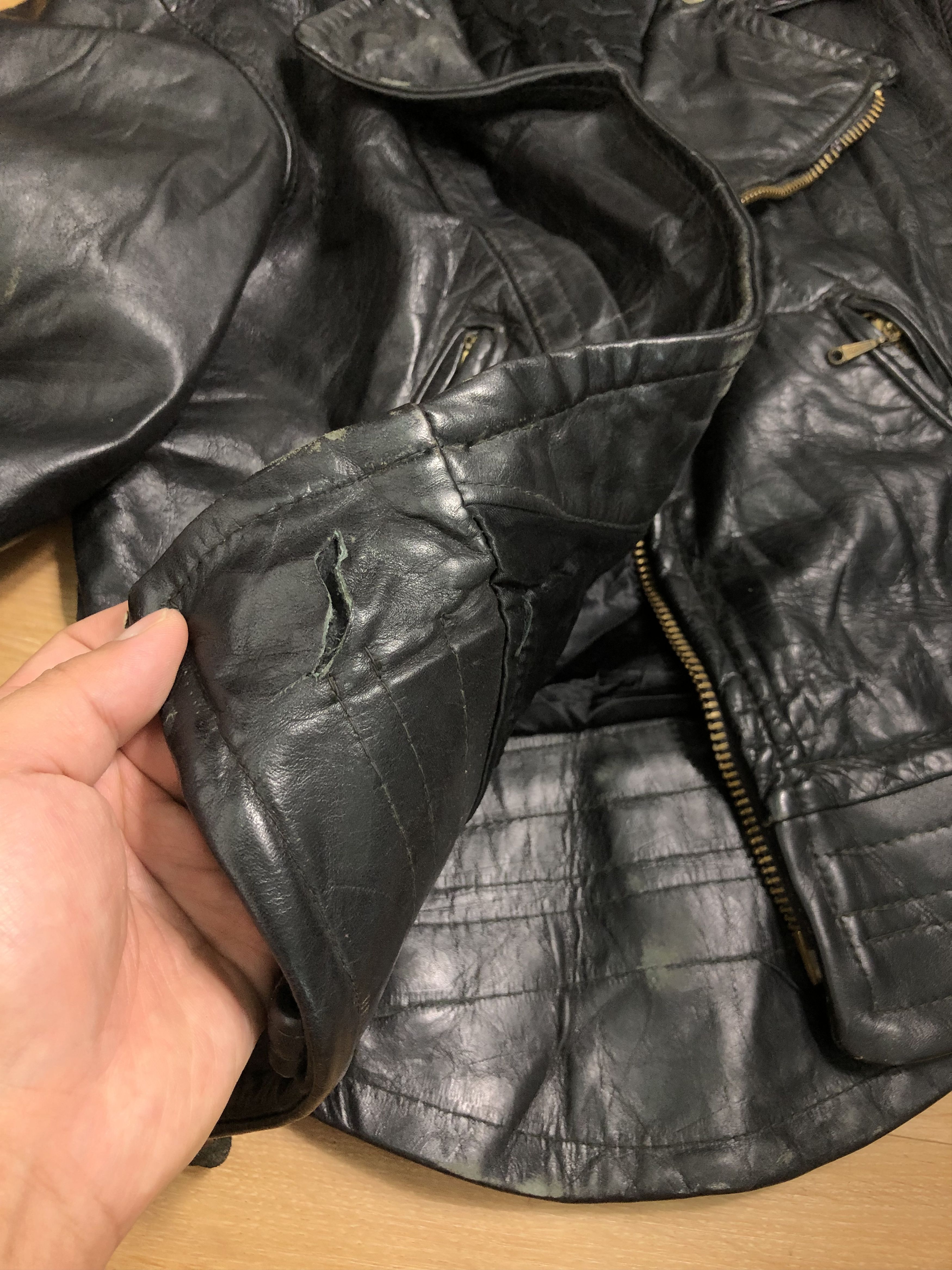 Vintage RARE🔥VINTAGE 60’S DOUBLE COLLAR LEATHER JACKET Size US S / EU 44-46 / 1 - 24 Thumbnail