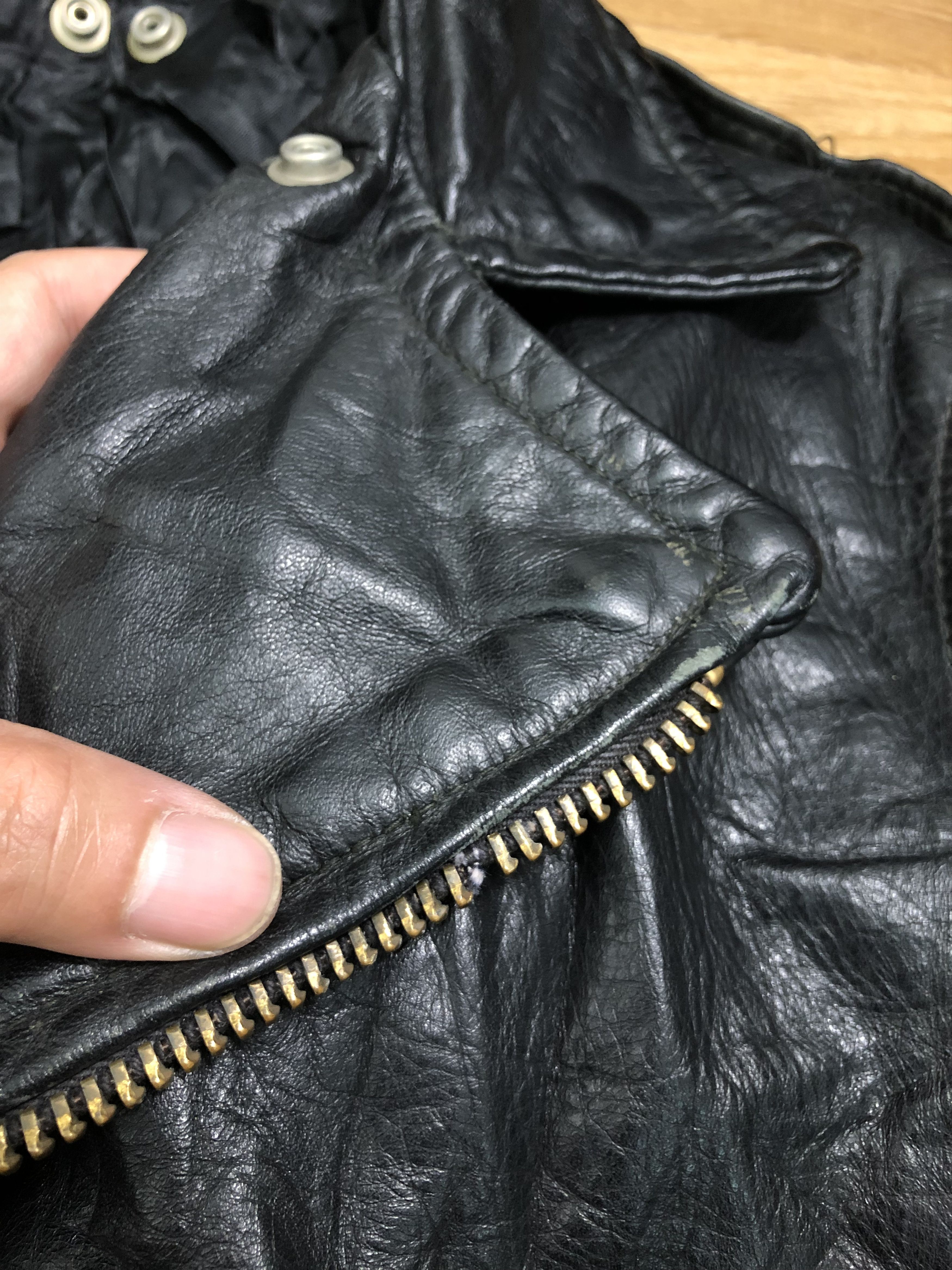 Vintage RARE🔥VINTAGE 60’S DOUBLE COLLAR LEATHER JACKET Size US S / EU 44-46 / 1 - 21 Thumbnail
