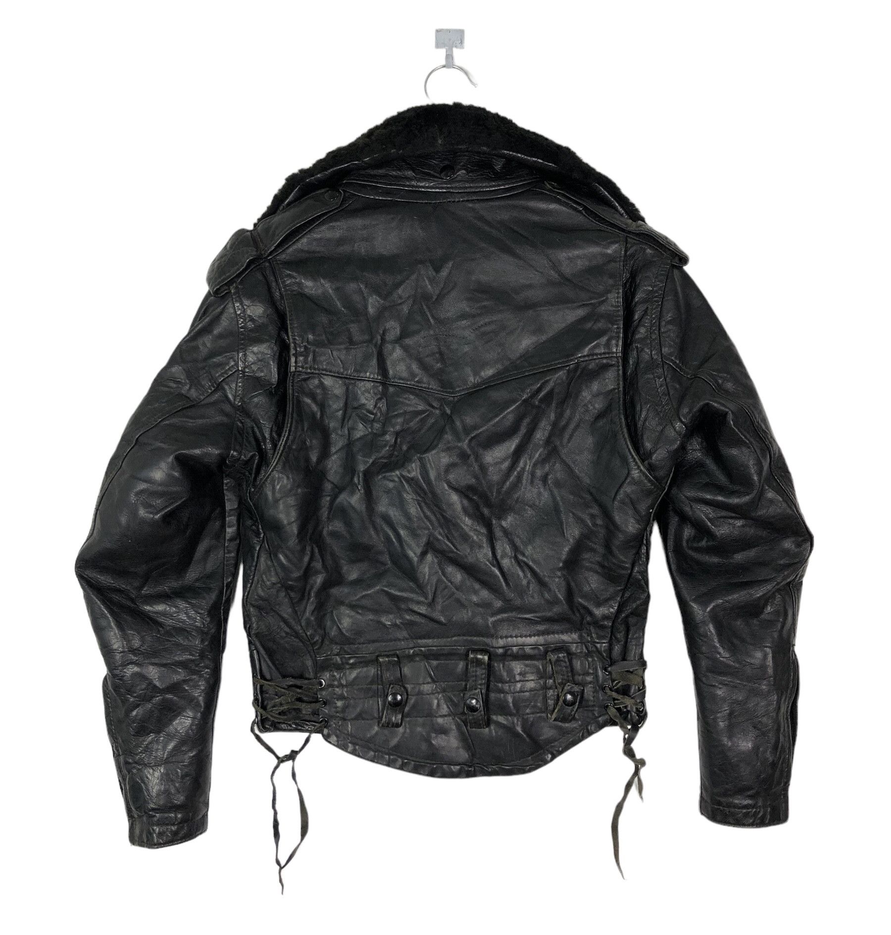 Vintage RARE🔥VINTAGE 60’S DOUBLE COLLAR LEATHER JACKET Size US S / EU 44-46 / 1 - 3 Thumbnail