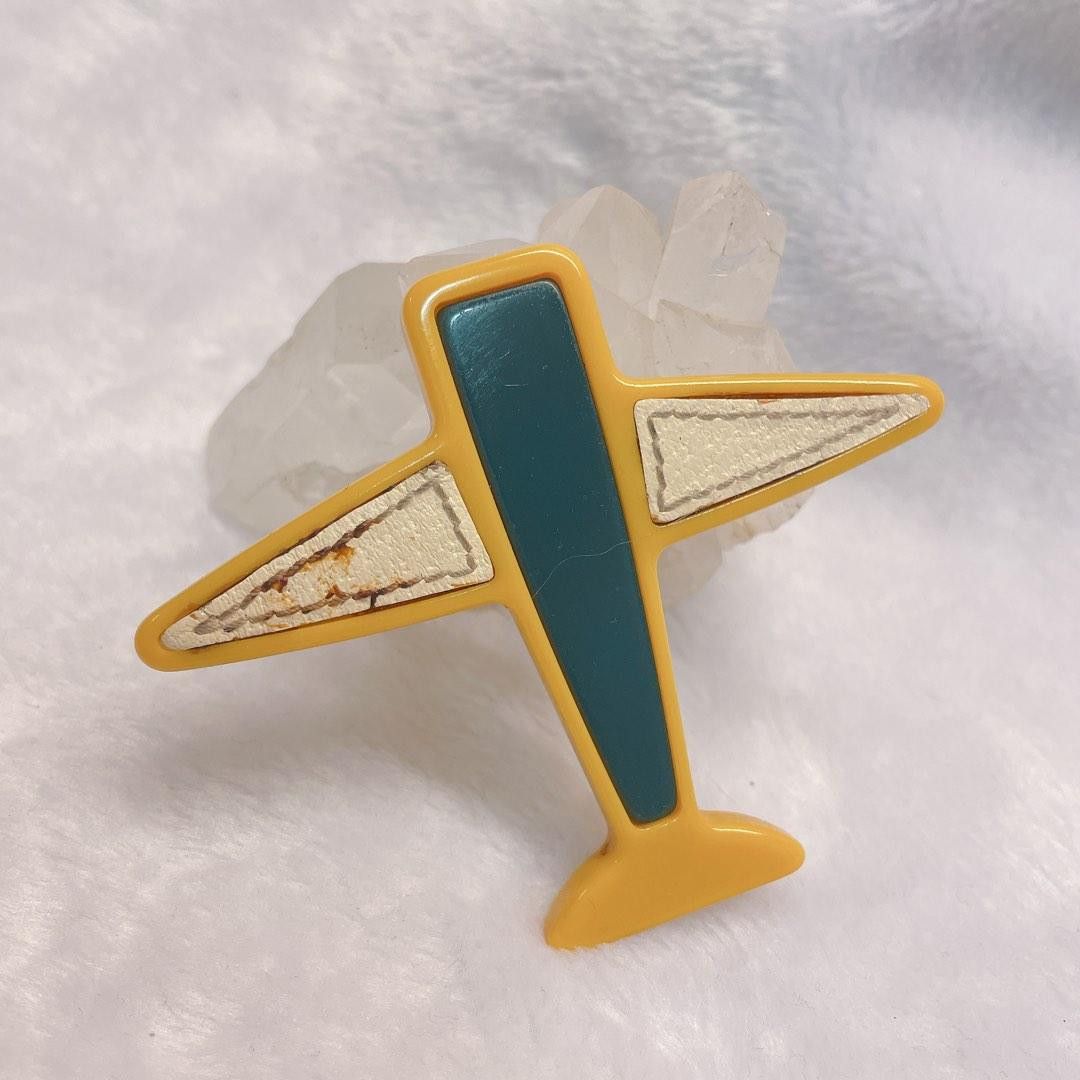 PRADA Airplane Brooch Prada Resin Airplane Brooch - Green