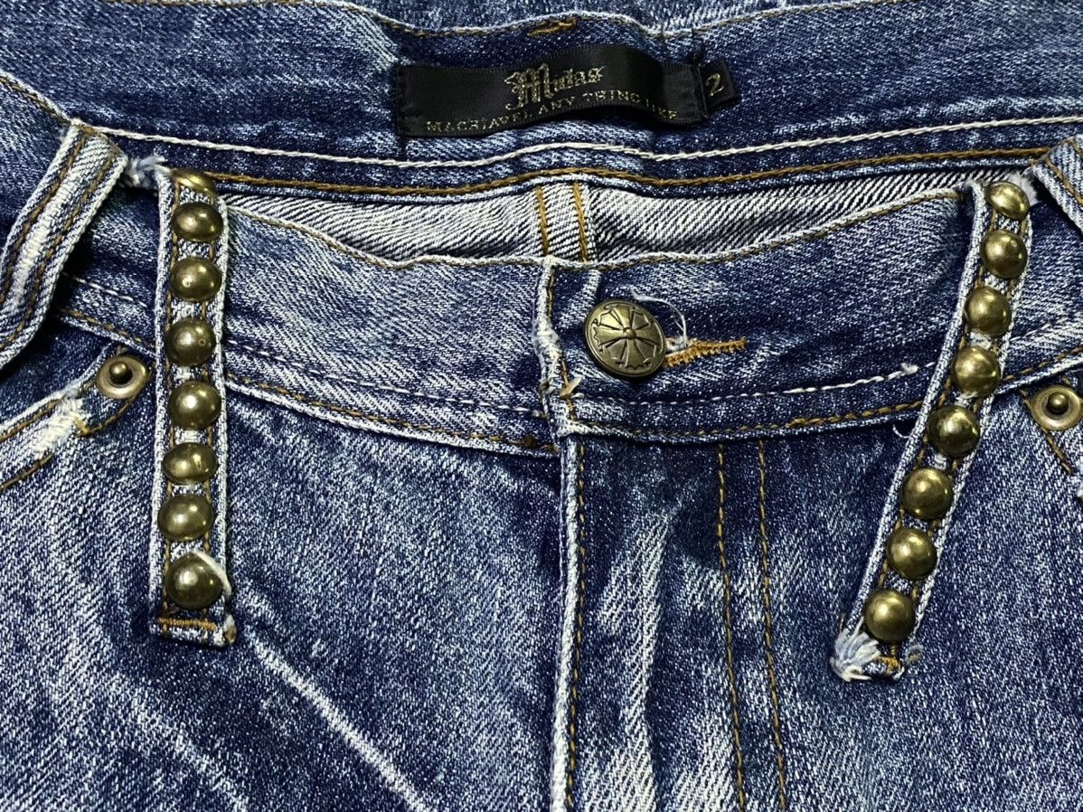 Japanese Brand Midas Distressed Design Denim Jeans Size US 32 / EU 48 - 15 Thumbnail