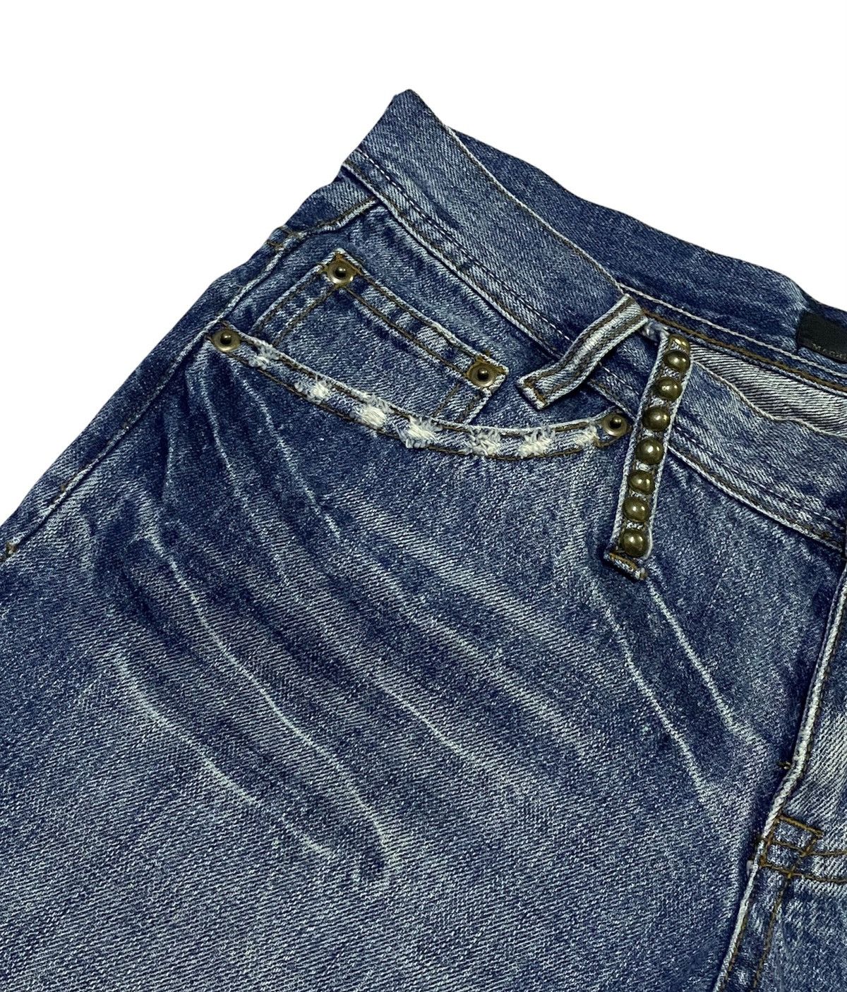 Japanese Brand Midas Distressed Design Denim Jeans Size US 32 / EU 48 - 19 Thumbnail