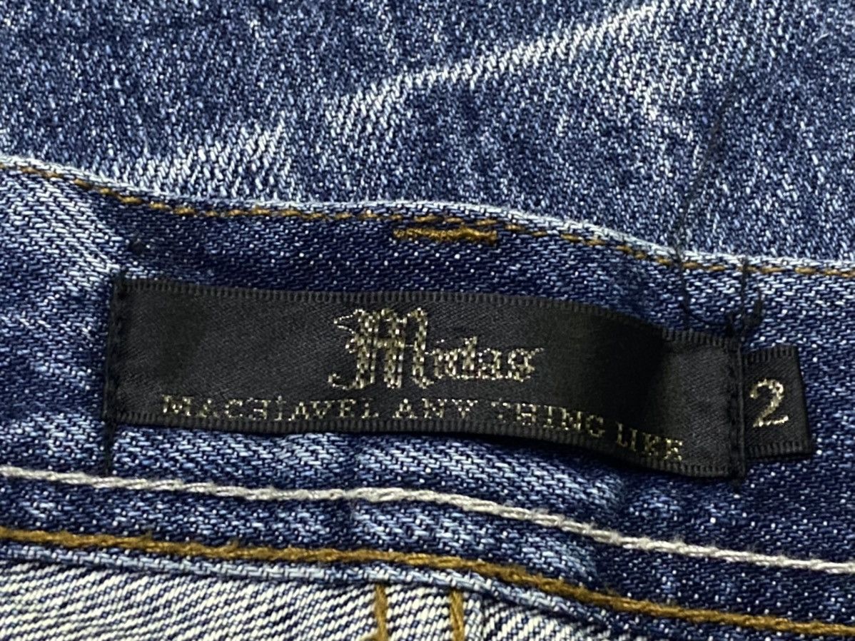 Japanese Brand Midas Distressed Design Denim Jeans Size US 32 / EU 48 - 11 Thumbnail