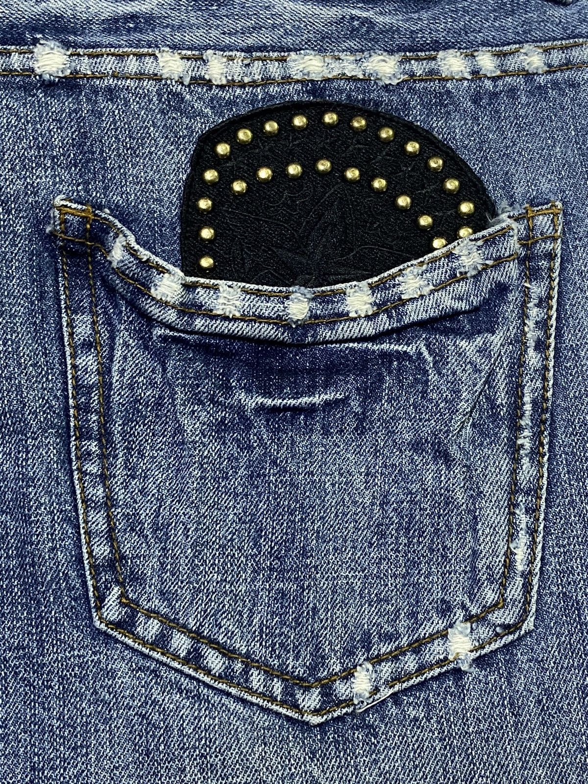 Japanese Brand Midas Distressed Design Denim Jeans Size US 32 / EU 48 - 16 Thumbnail