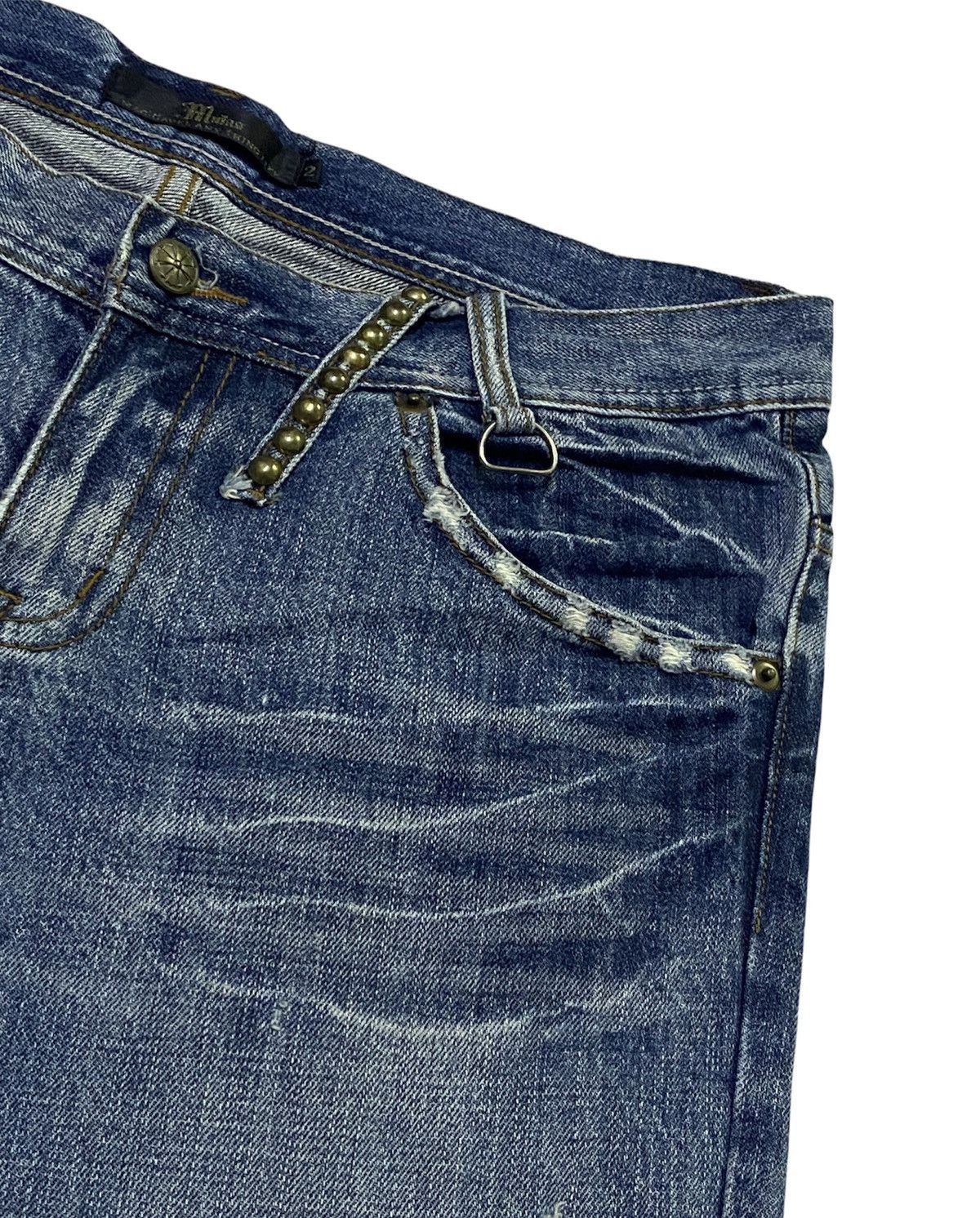 Japanese Brand Midas Distressed Design Denim Jeans Size US 32 / EU 48 - 18 Thumbnail