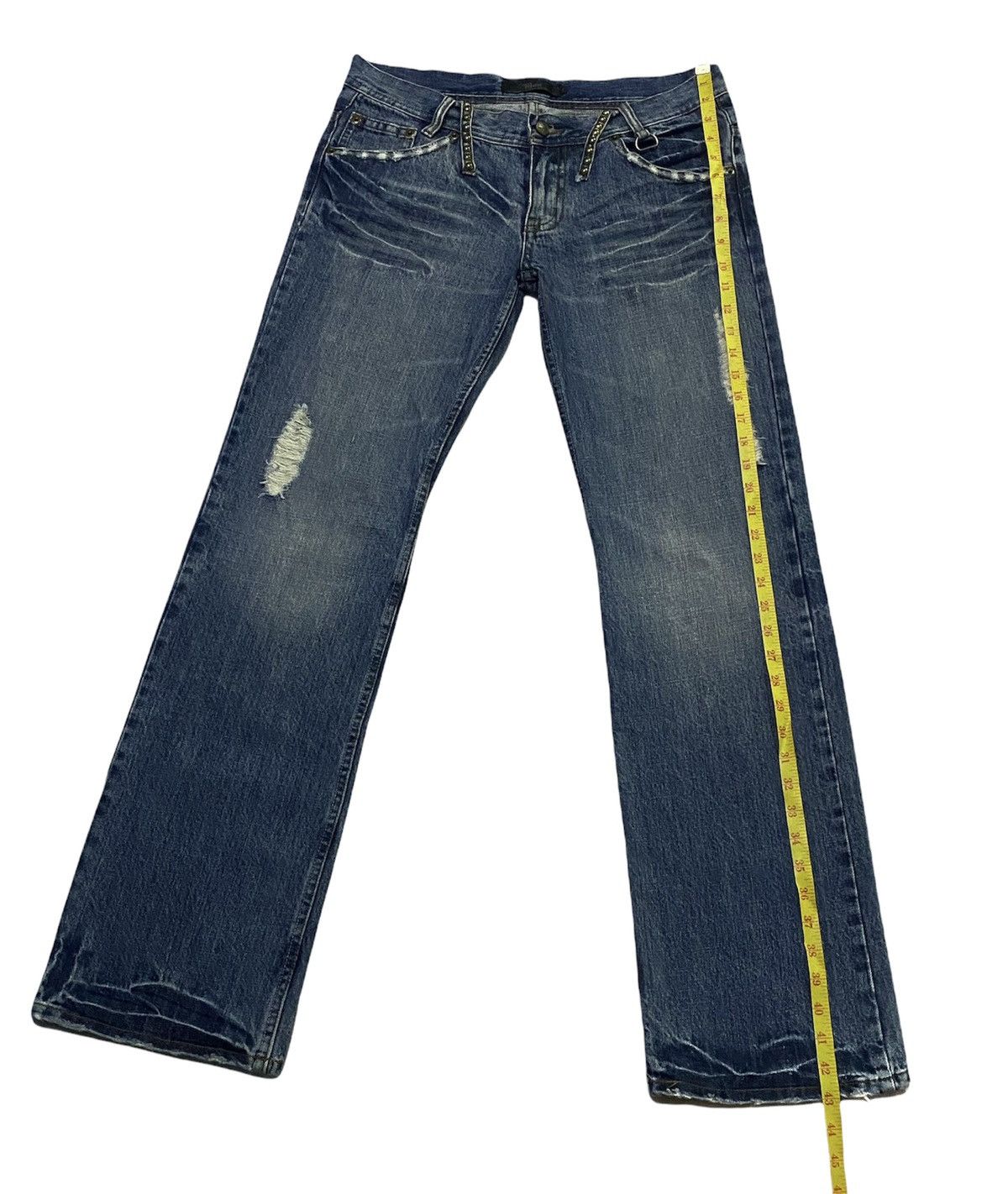 Japanese Brand Midas Distressed Design Denim Jeans Size US 32 / EU 48 - 6 Thumbnail