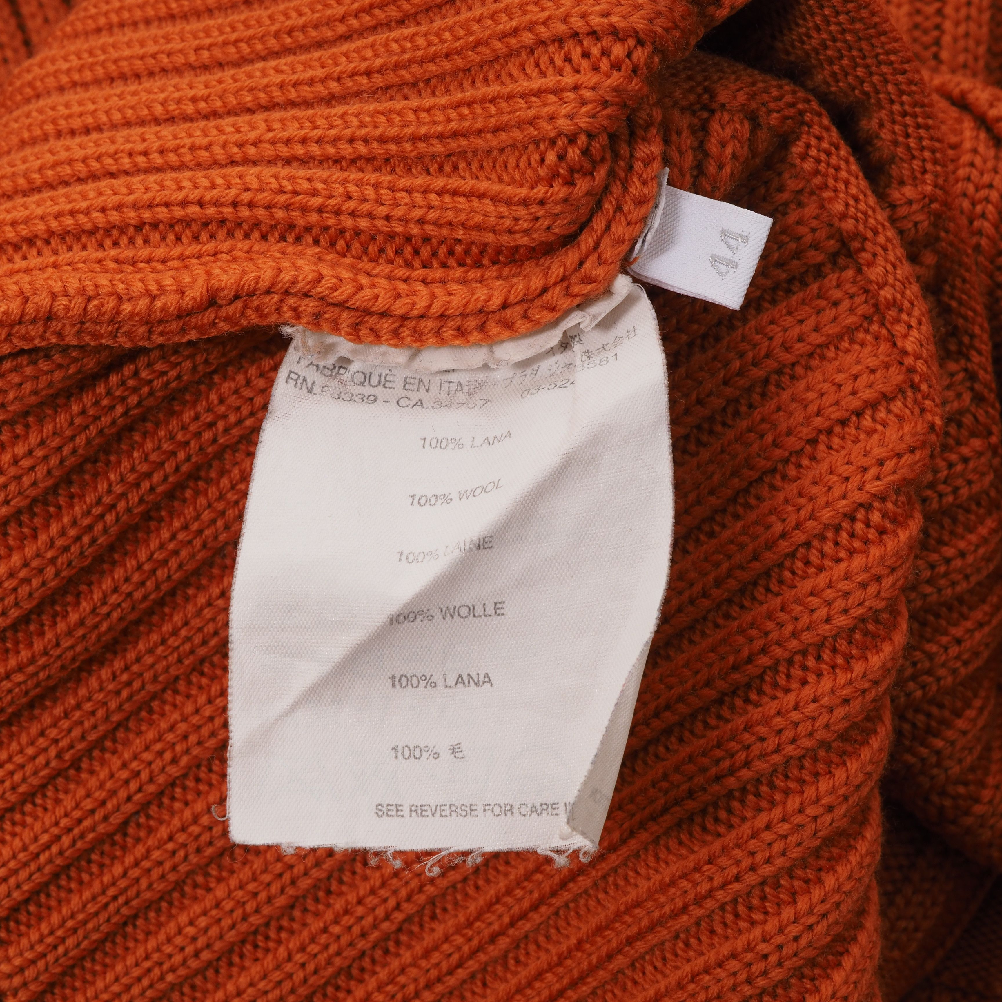 Prada Prada Vintage Orange Ribbed Wool Turtleneck Sweater Size M / US 6-8 / IT 42-44 - 9 Thumbnail
