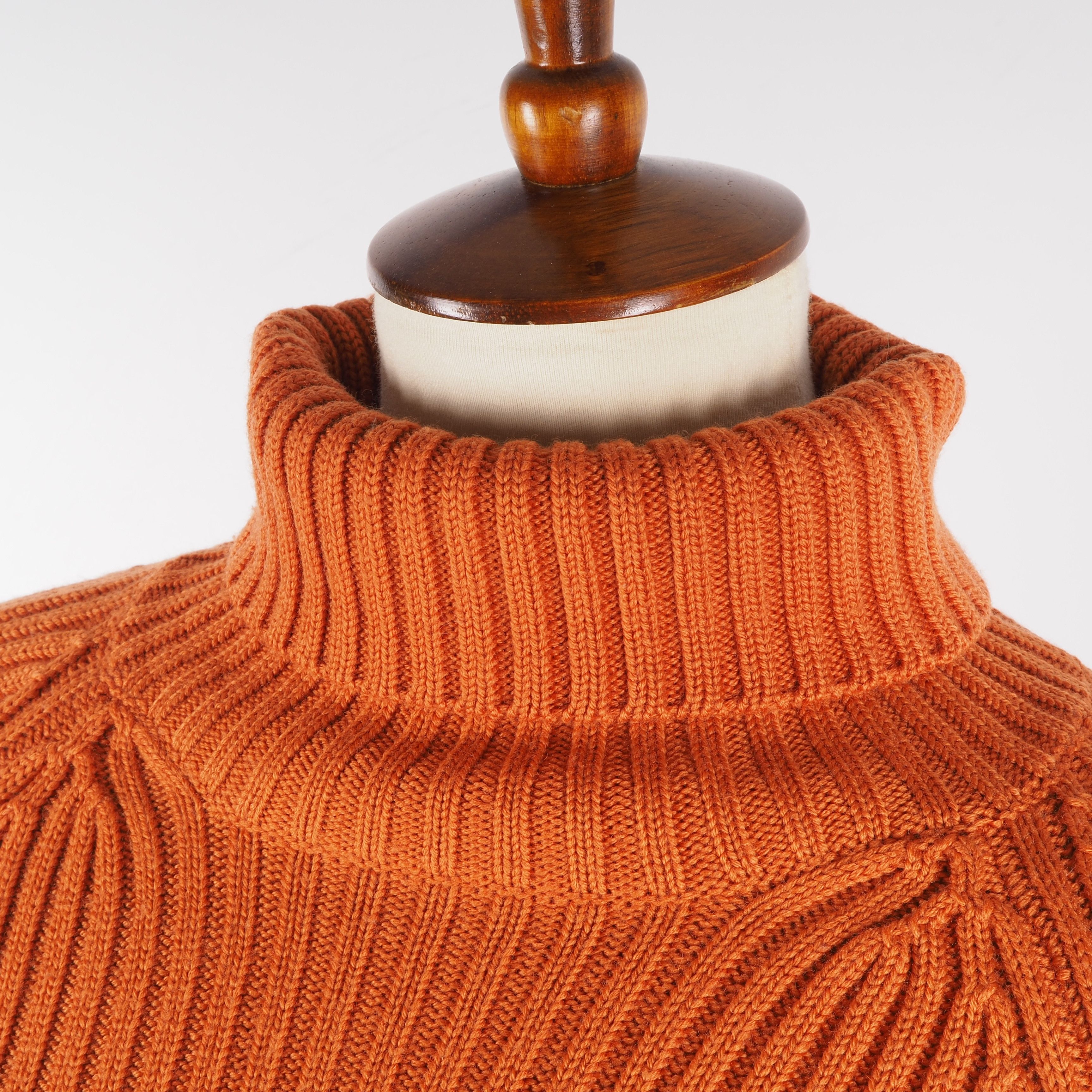 Prada Prada Vintage Orange Ribbed Wool Turtleneck Sweater Size M / US 6-8 / IT 42-44 - 5 Thumbnail