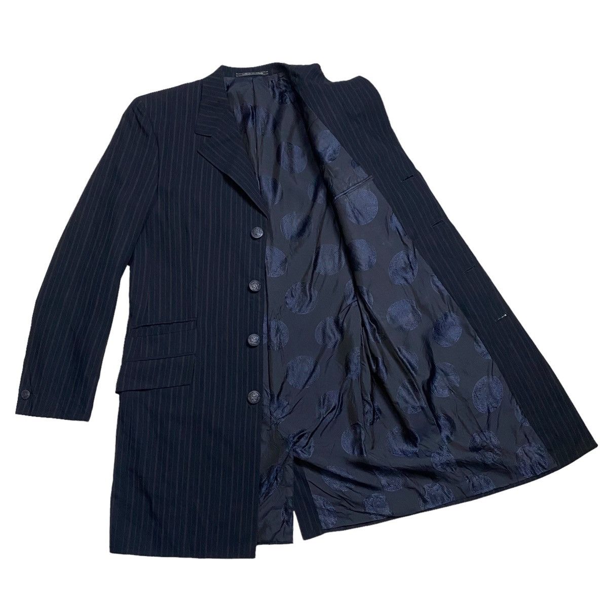 Versace Versace stripes long coat Size 48R - 5 Thumbnail