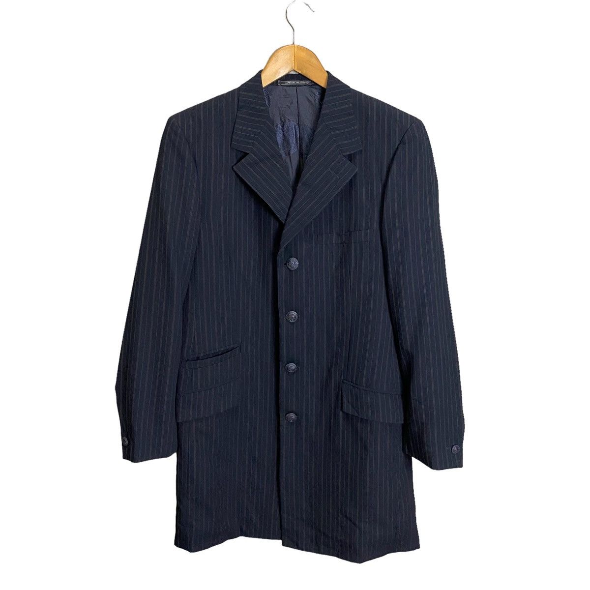 Versace Versace stripes long coat Size 48R - 1 Thumbnail