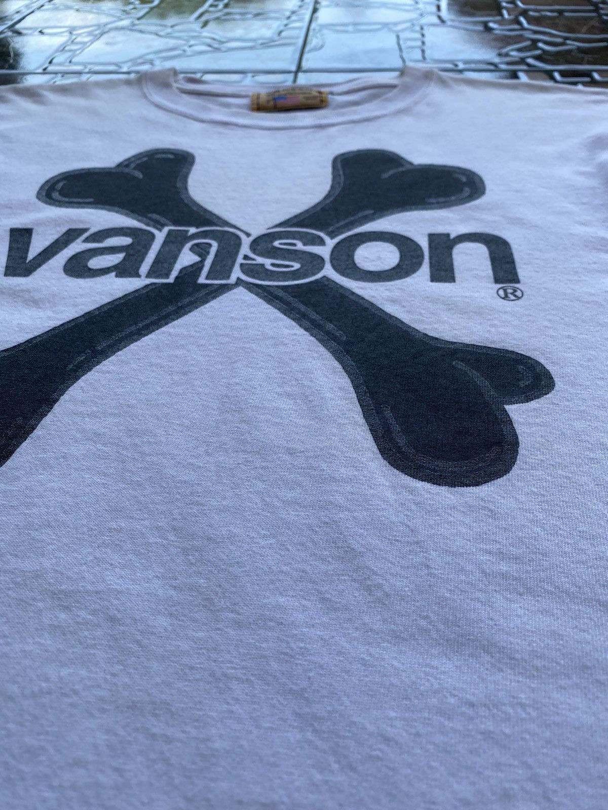 Vanson Leathers 💥RARE💥Vintage “Vanson Leathers” Crossbone T-shirt Size US L / EU 52-54 / 3 - 6 Thumbnail
