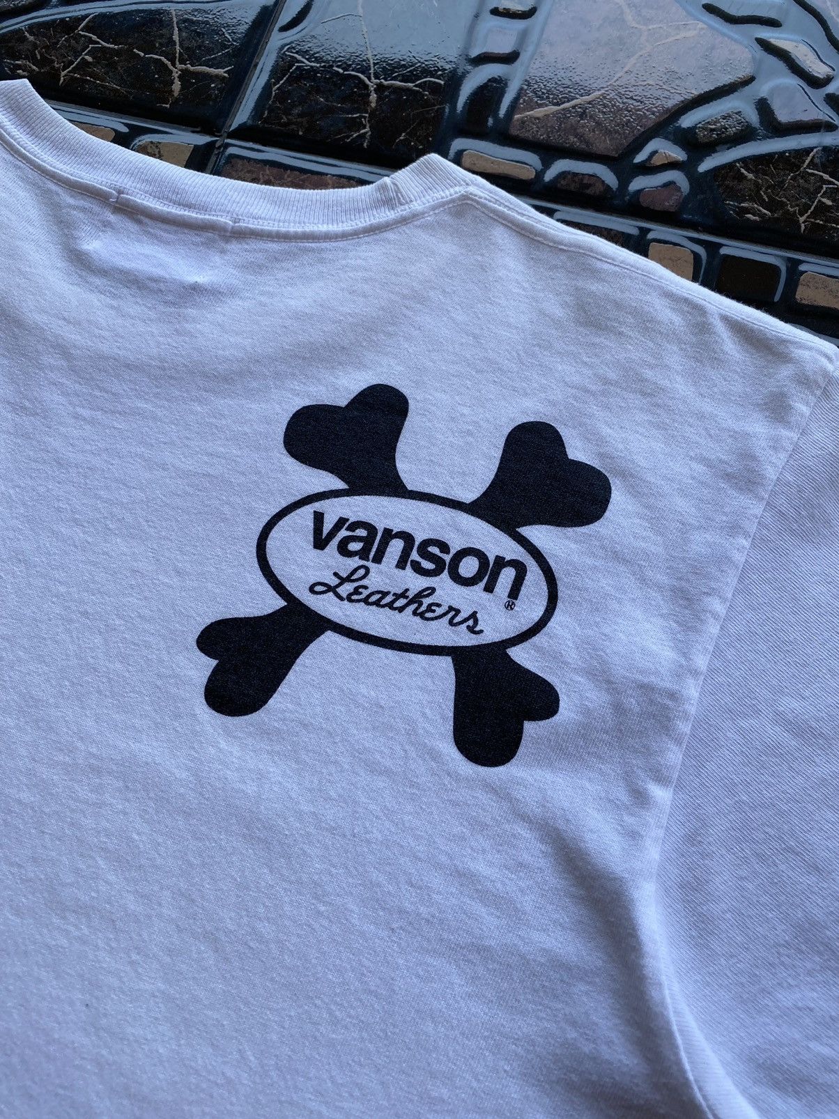 Vanson Leathers 💥RARE💥Vintage “Vanson Leathers” Crossbone T-shirt Size US L / EU 52-54 / 3 - 8 Thumbnail