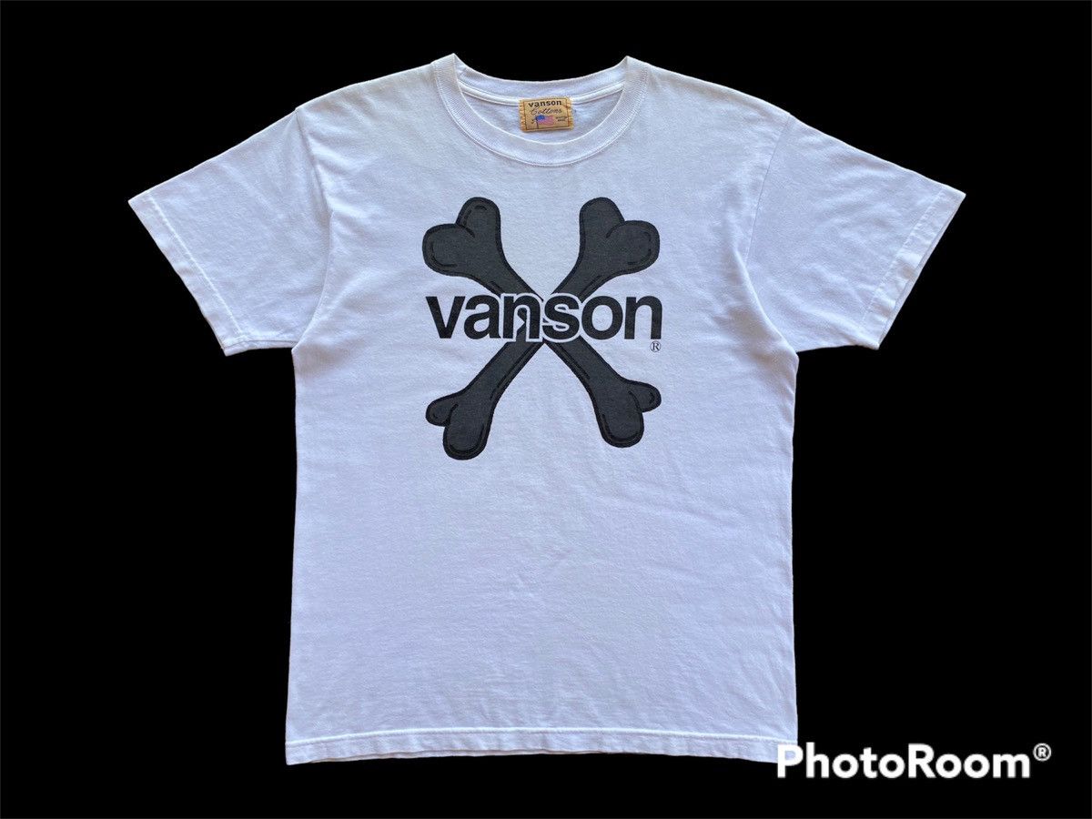 Vanson Leathers 💥RARE💥Vintage “Vanson Leathers” Crossbone T-shirt Size US L / EU 52-54 / 3 - 1 Thumbnail