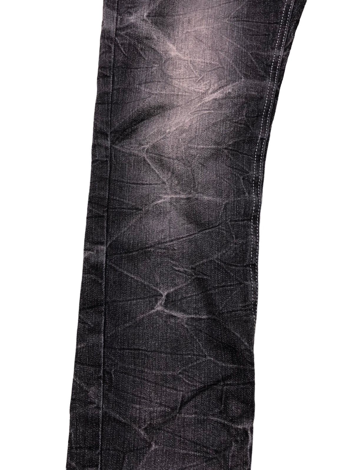 20471120 × Beauty Beast × Japanese Brand Semantic Design Black Wash Denim Skinny Jeans Size 31" - 6 Thumbnail