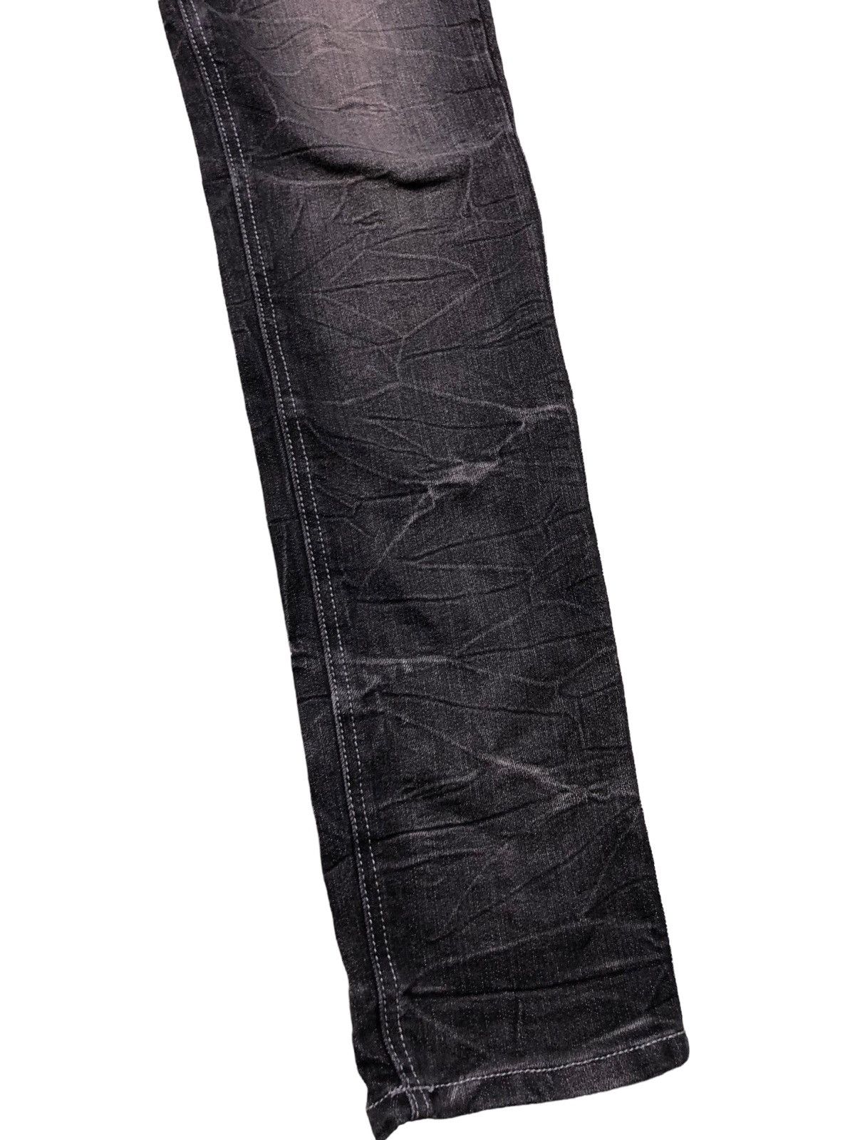 20471120 × Beauty Beast × Japanese Brand Semantic Design Black Wash Denim Skinny Jeans Size 31" - 7 Thumbnail