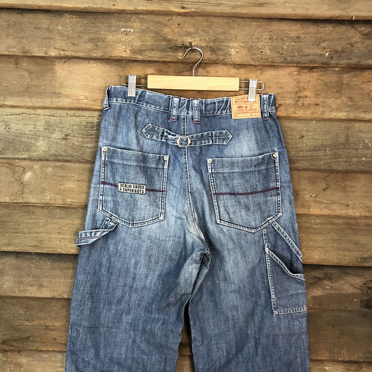 Japanese Brand Blue Cross Faded Blue Denim Jeans Pants #0533 Size US 29 - 10 Thumbnail