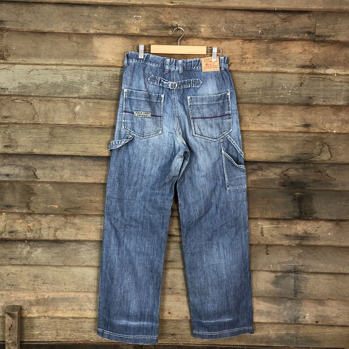Japanese Brand Blue Cross Faded Blue Denim Jeans Pants #0533 Size US 29 - 9 Thumbnail