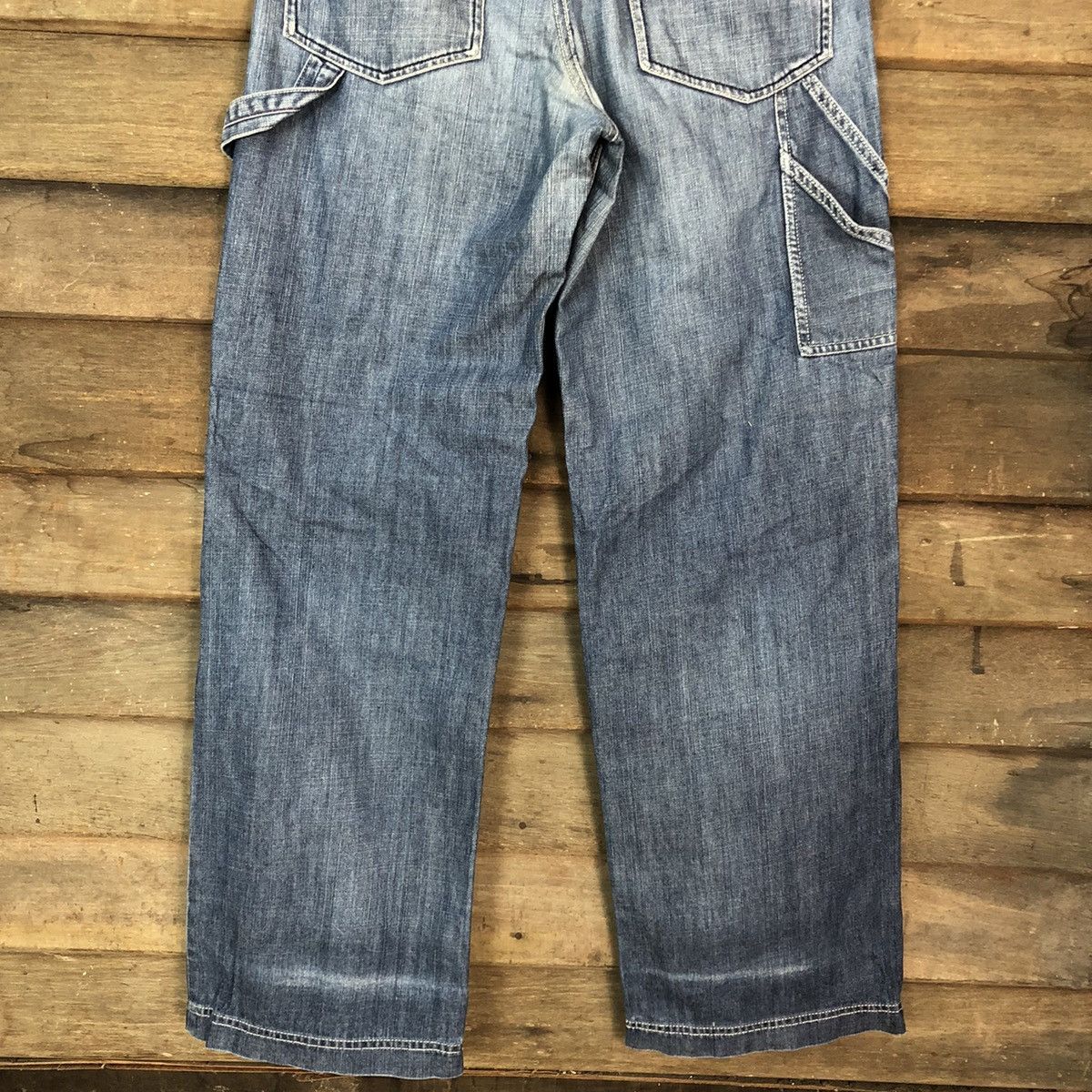 Japanese Brand Blue Cross Faded Blue Denim Jeans Pants #0533 Size US 29 - 11 Thumbnail