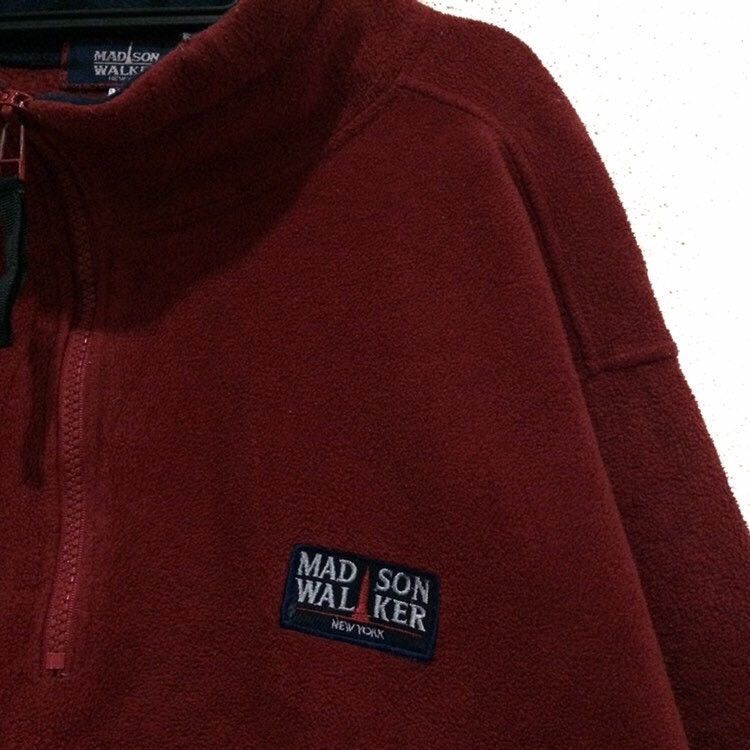 Madison × Vintage Madison Walker New York Fleece Crewneck Jumper Half Zipper Size US M / EU 48-50 / 2 - 2 Thumbnail