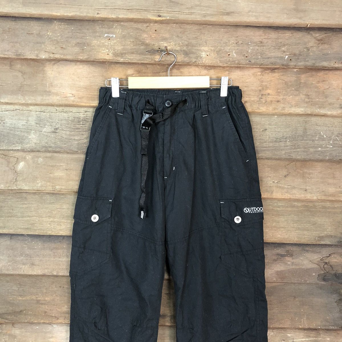 Japanese Brand Outdoor Life Black Multipocket Tactical Cargo Pants #0547 Size US 27 - 1 Thumbnail