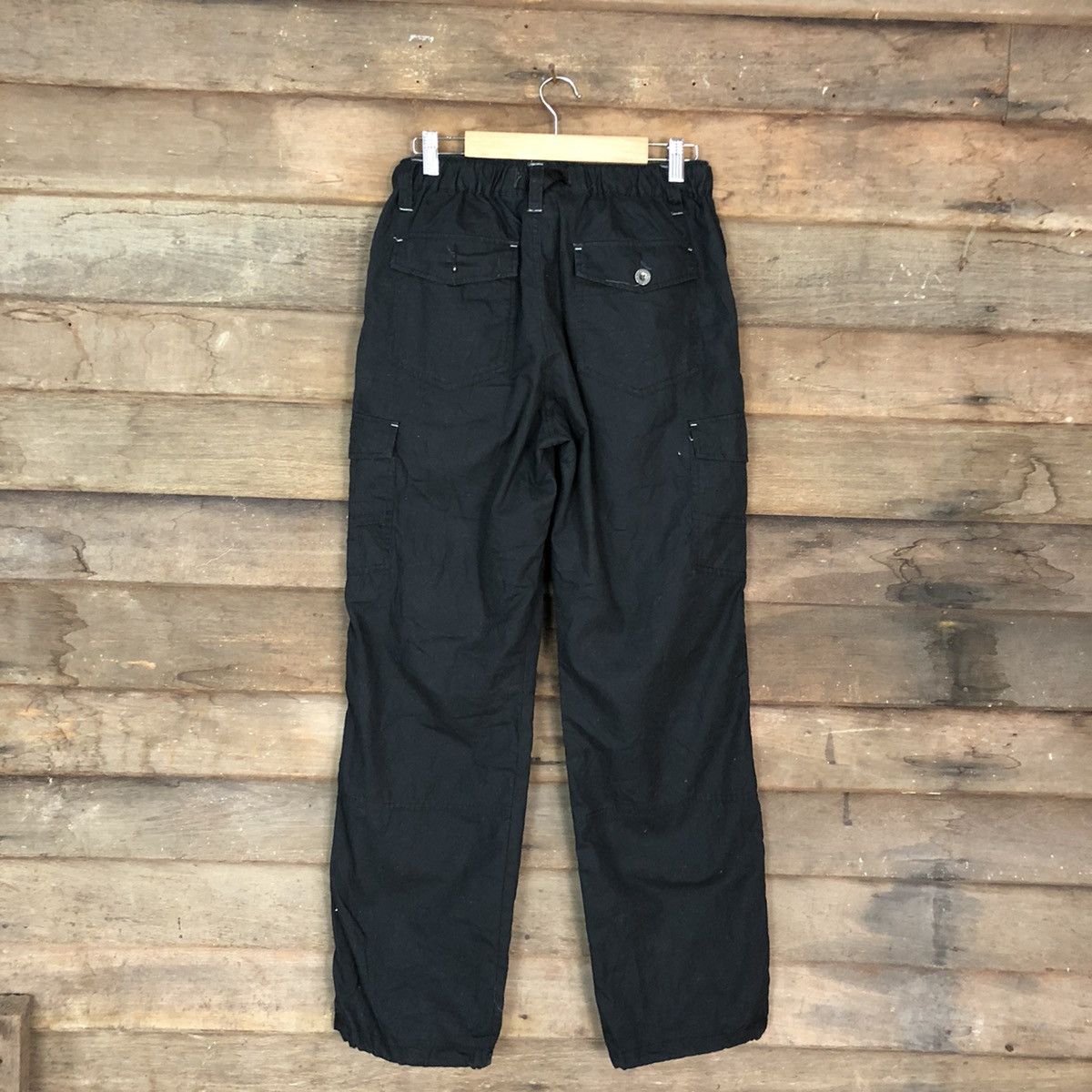 Japanese Brand Outdoor Life Black Multipocket Tactical Cargo Pants #0547 Size US 27 - 7 Thumbnail