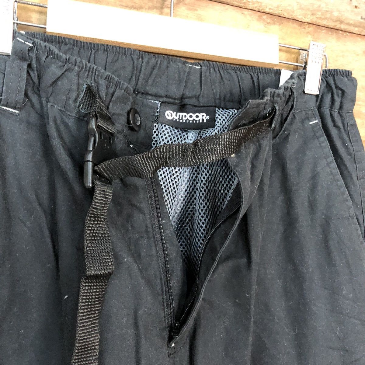 Japanese Brand Outdoor Life Black Multipocket Tactical Cargo Pants #0547 Size US 27 - 6 Thumbnail