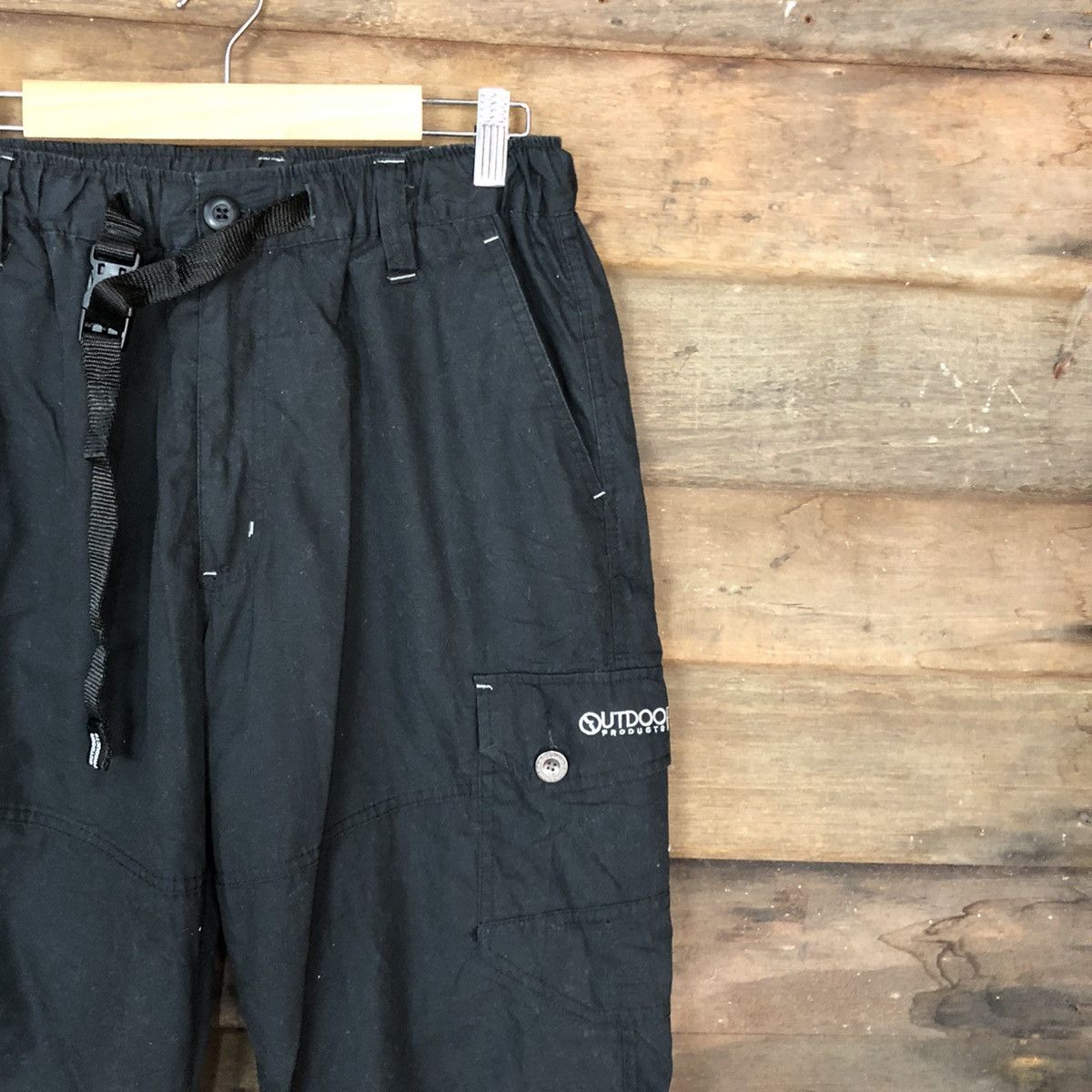 Japanese Brand Outdoor Life Black Multipocket Tactical Cargo Pants #0547 Size US 27 - 4 Thumbnail