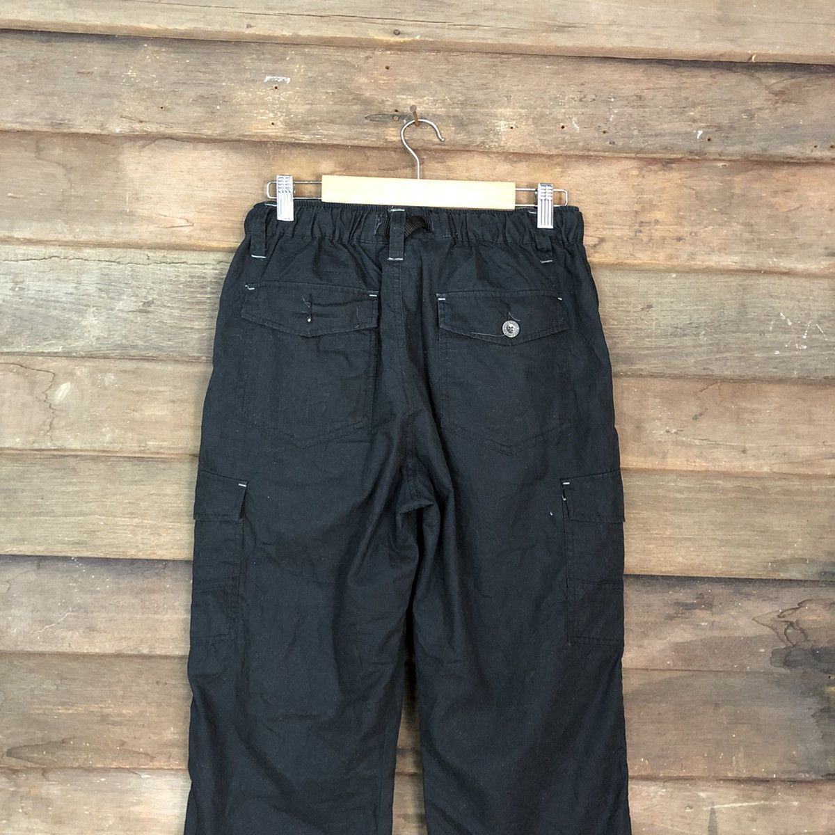 Japanese Brand Outdoor Life Black Multipocket Tactical Cargo Pants #0547 Size US 27 - 8 Thumbnail
