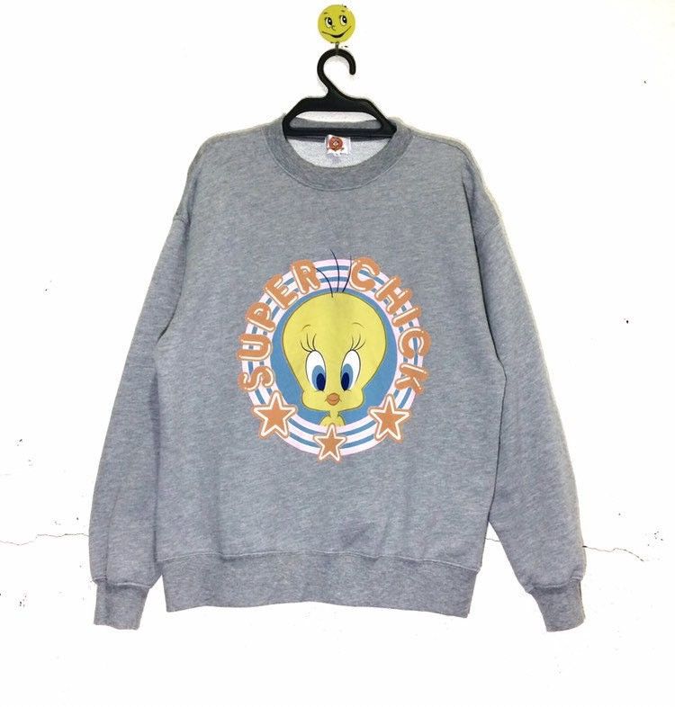 Cartoon Network × Vintage × Warner Bros Vtg Tweety 90's Warner Bros Looney Tunes Pullover Jumper Size US S / EU 44-46 / 1 - 1 Thumbnail