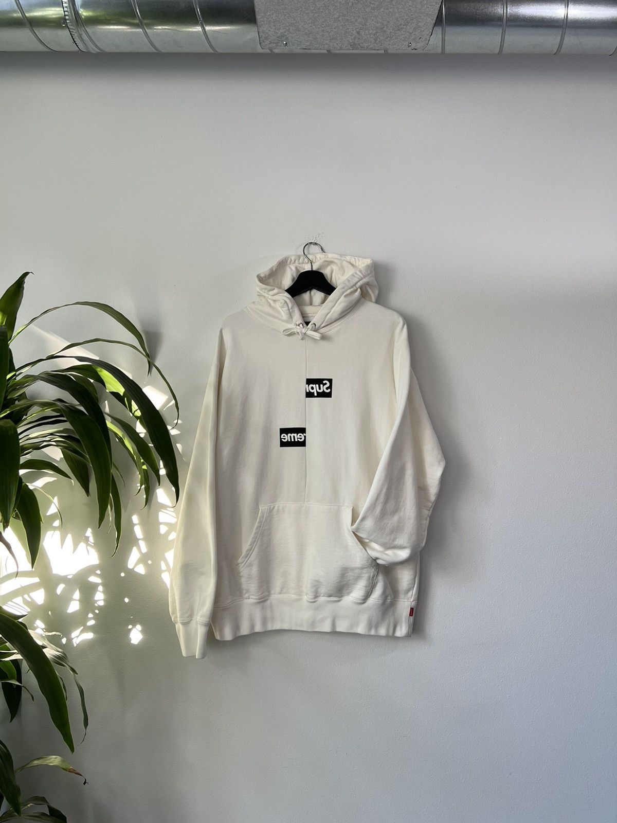 Comme des Garcons × Supreme FW18 Split Box Logo Hooded Sweatshirt Size US XL / EU 56 / 4 - 4 Thumbnail