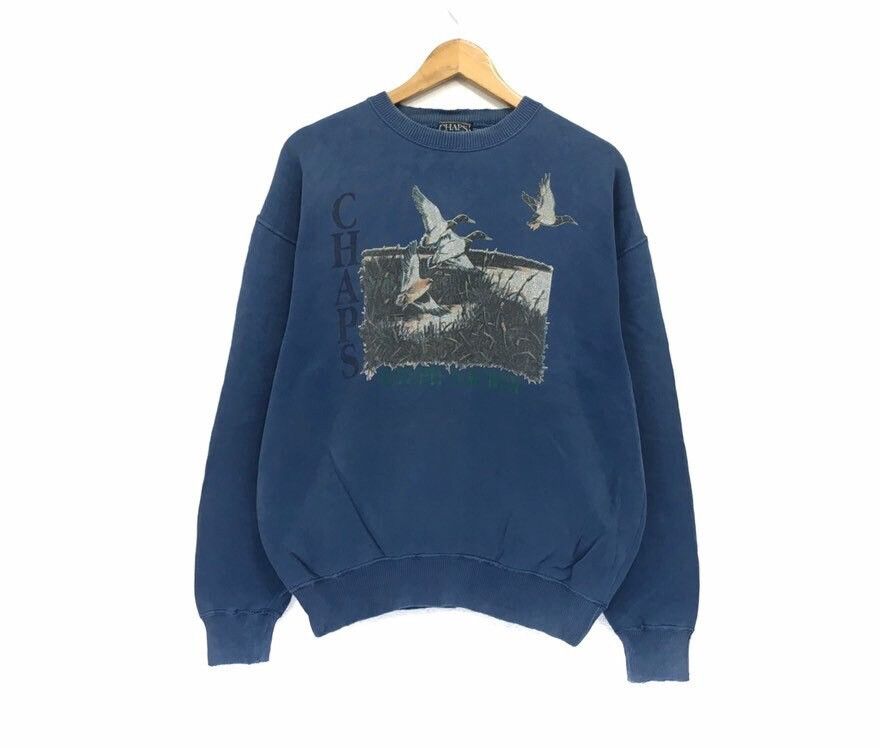 Chaps By Ralph Lauren Crewneck Sweatshirt Big Logo Spell Out