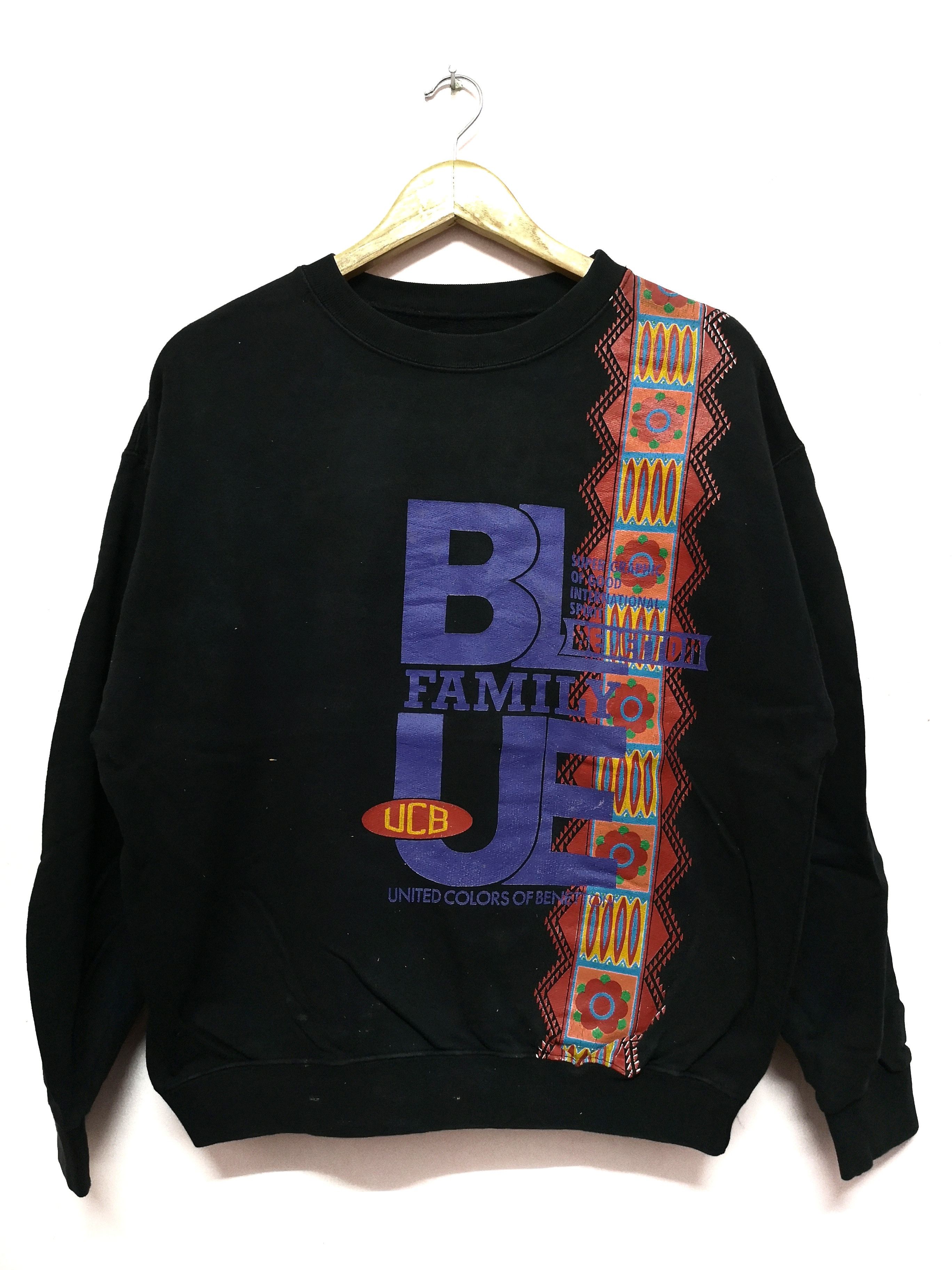 VINTAGE BENETON BLUE FAMILY MADE IN USA SWEATSHIRTS