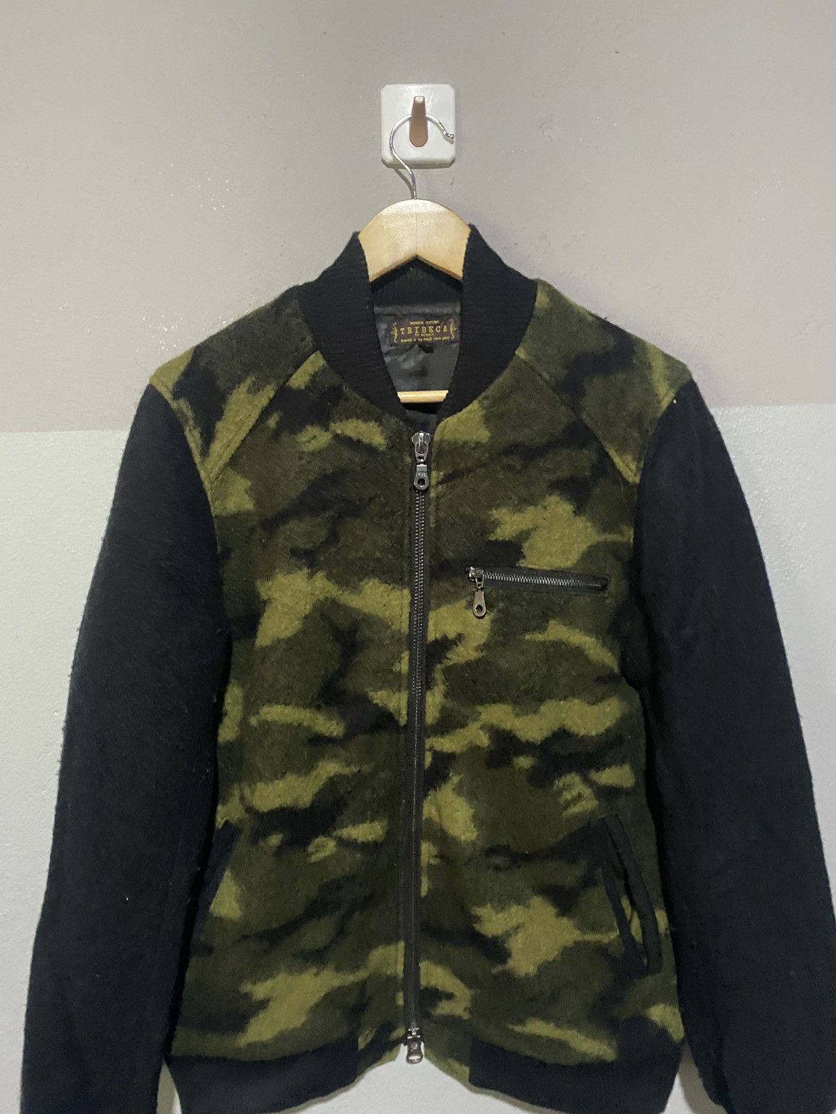 Japanese Brand 🔥SALE🔥TRIBECA WOOL BOMBER JACKET CAMO STYLE Size US L / EU 52-54 / 3 - 4 Thumbnail