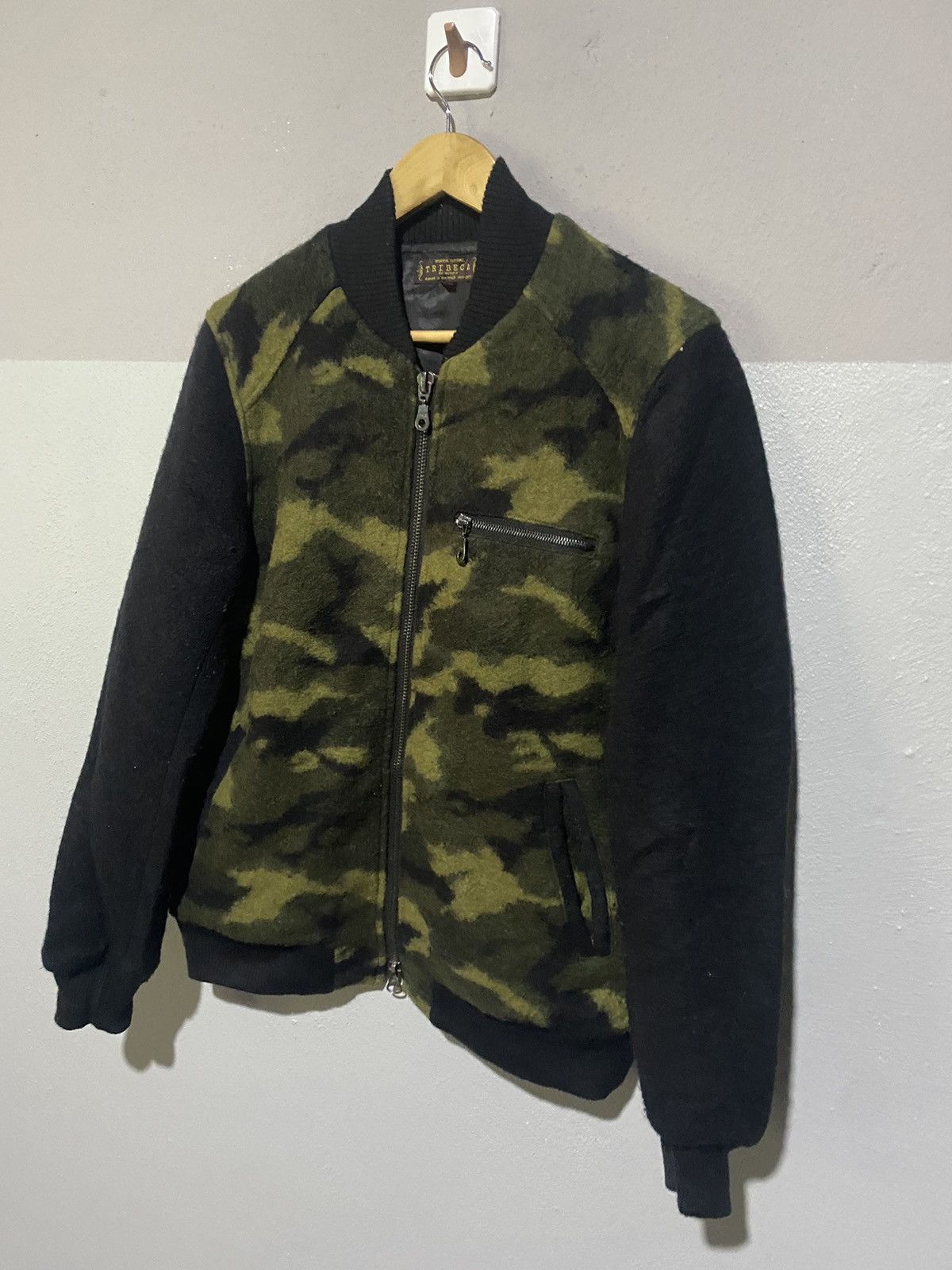 Japanese Brand 🔥SALE🔥TRIBECA WOOL BOMBER JACKET CAMO STYLE Size US L / EU 52-54 / 3 - 5 Thumbnail
